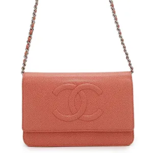 Chanel Grained Calfskin Chain/Shoulder Wallet (Pre-Owned)