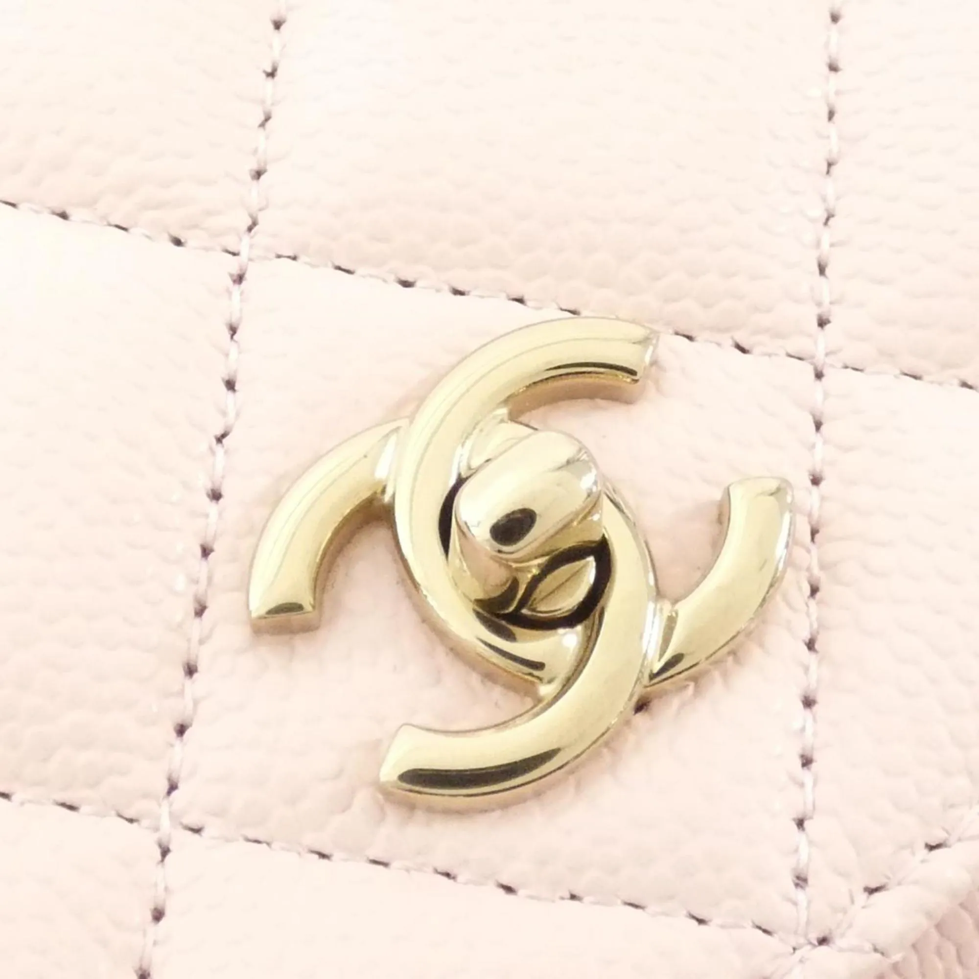 Chanel Grained Calfskin Chain/Shoulder Wallet (Pre-Owned)