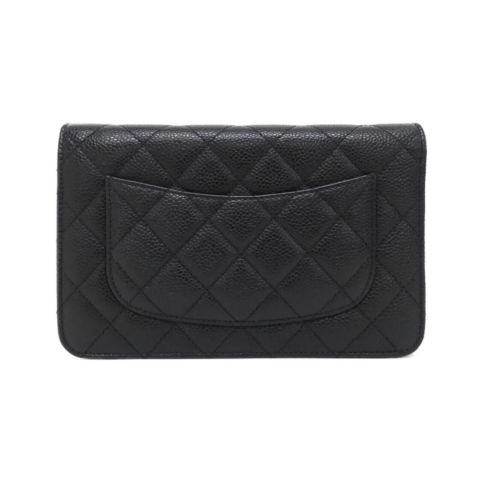 Chanel Grained Calfskin Chain/Shoulder Wallet (Pre-Owned)