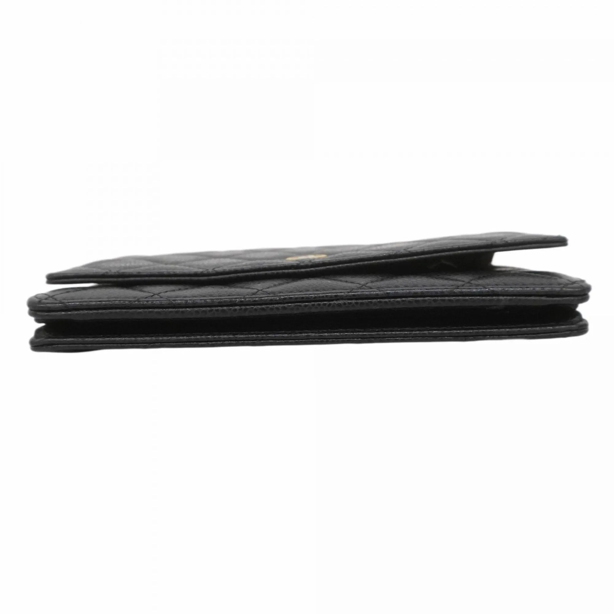 Chanel Grained Calfskin Chain/Shoulder Wallet (Pre-Owned)