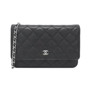 Chanel Grained Calfskin Chain/Shoulder Wallet (Pre-Owned)
