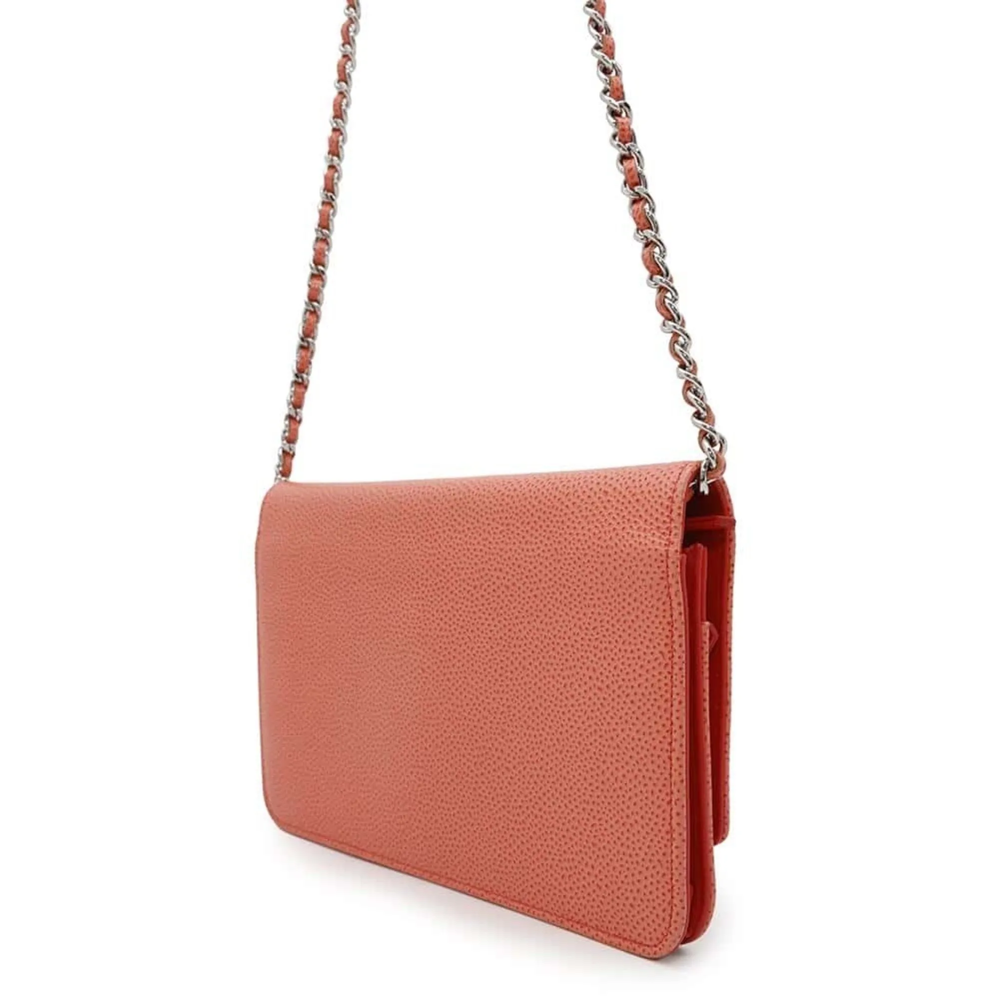 Chanel Grained Calfskin Chain/Shoulder Wallet (Pre-Owned)