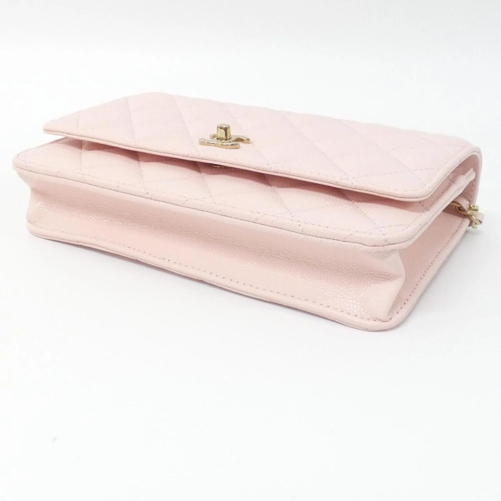Chanel Grained Calfskin Chain/Shoulder Wallet (Pre-Owned)