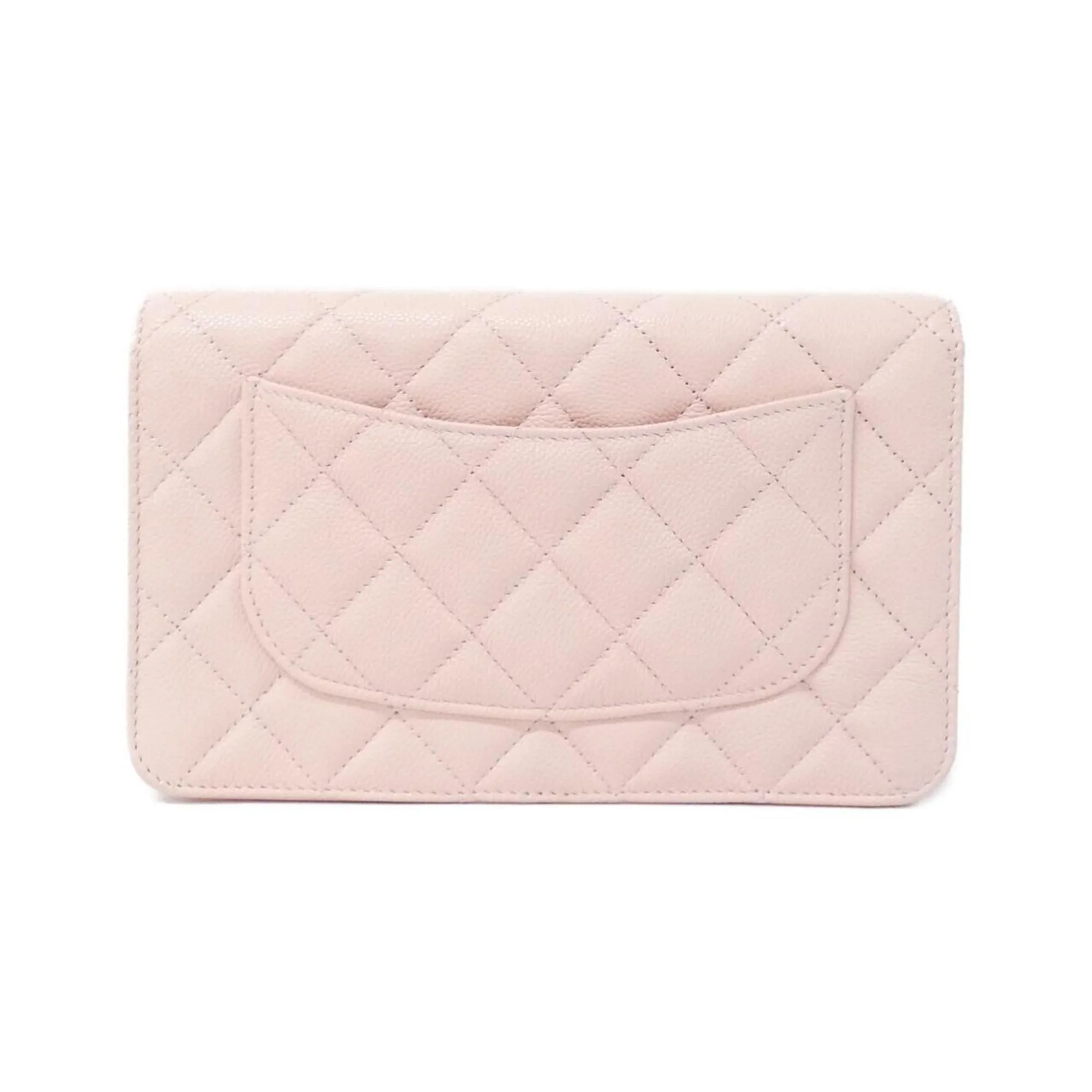 Chanel Grained Calfskin Chain/Shoulder Wallet (Pre-Owned)