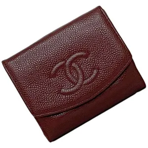 Chanel Grained Calfskin Leather Wallet (Bi-Fold) (Pre-Owned)