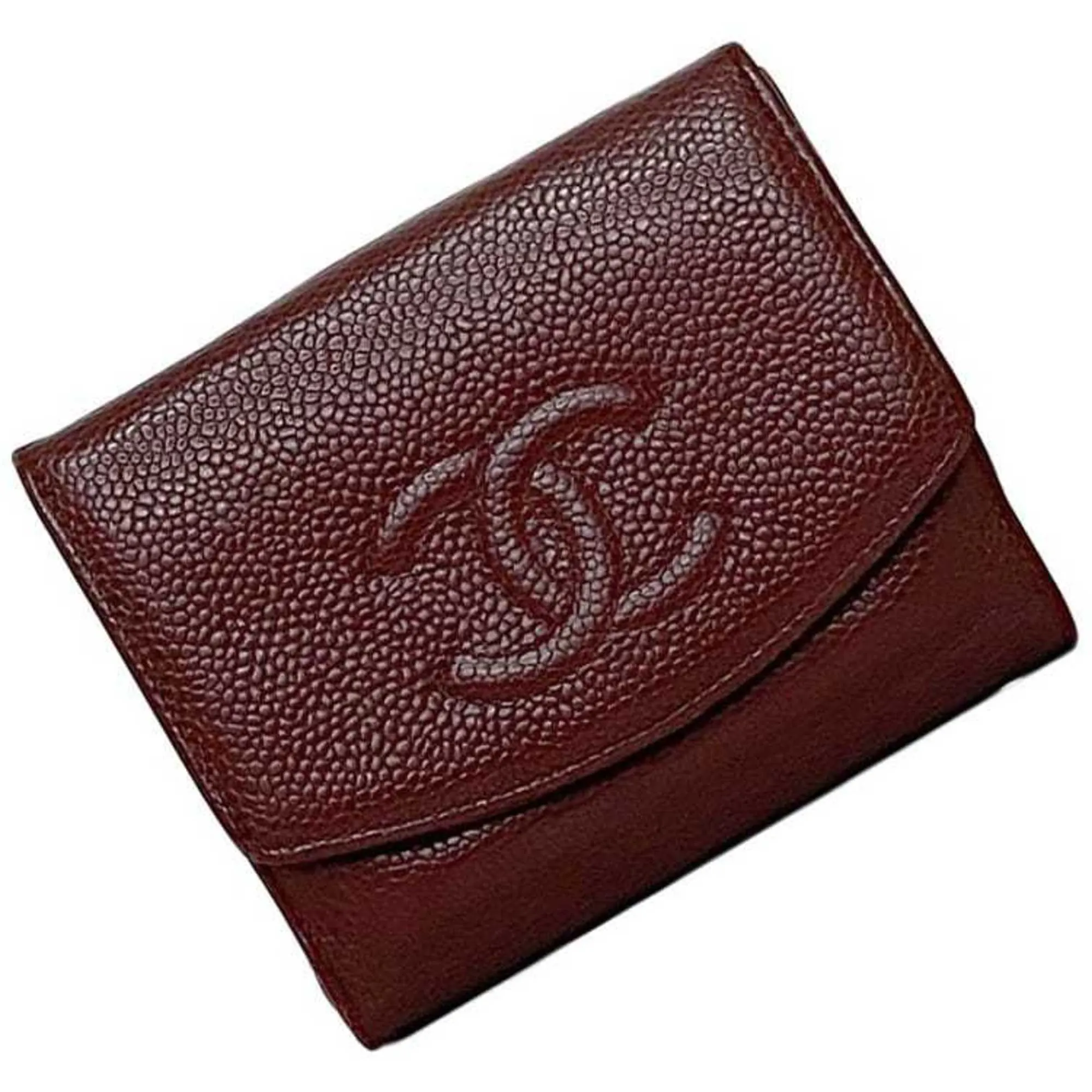 Chanel Grained Calfskin Leather Wallet (Bi-Fold) (Pre-Owned)