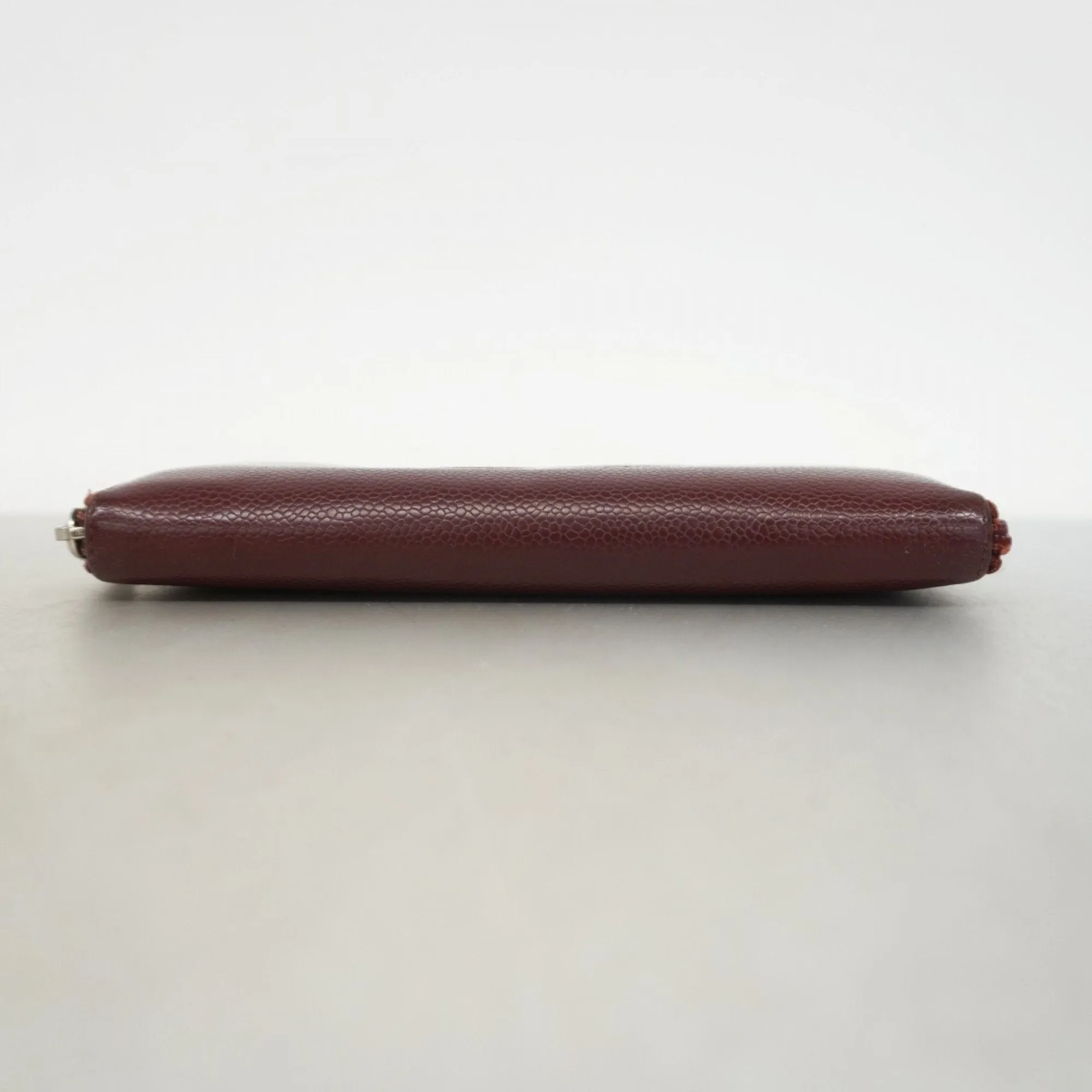 Chanel Grained Calfskin Long Wallet (Bi-Fold) (Pre-Owned)