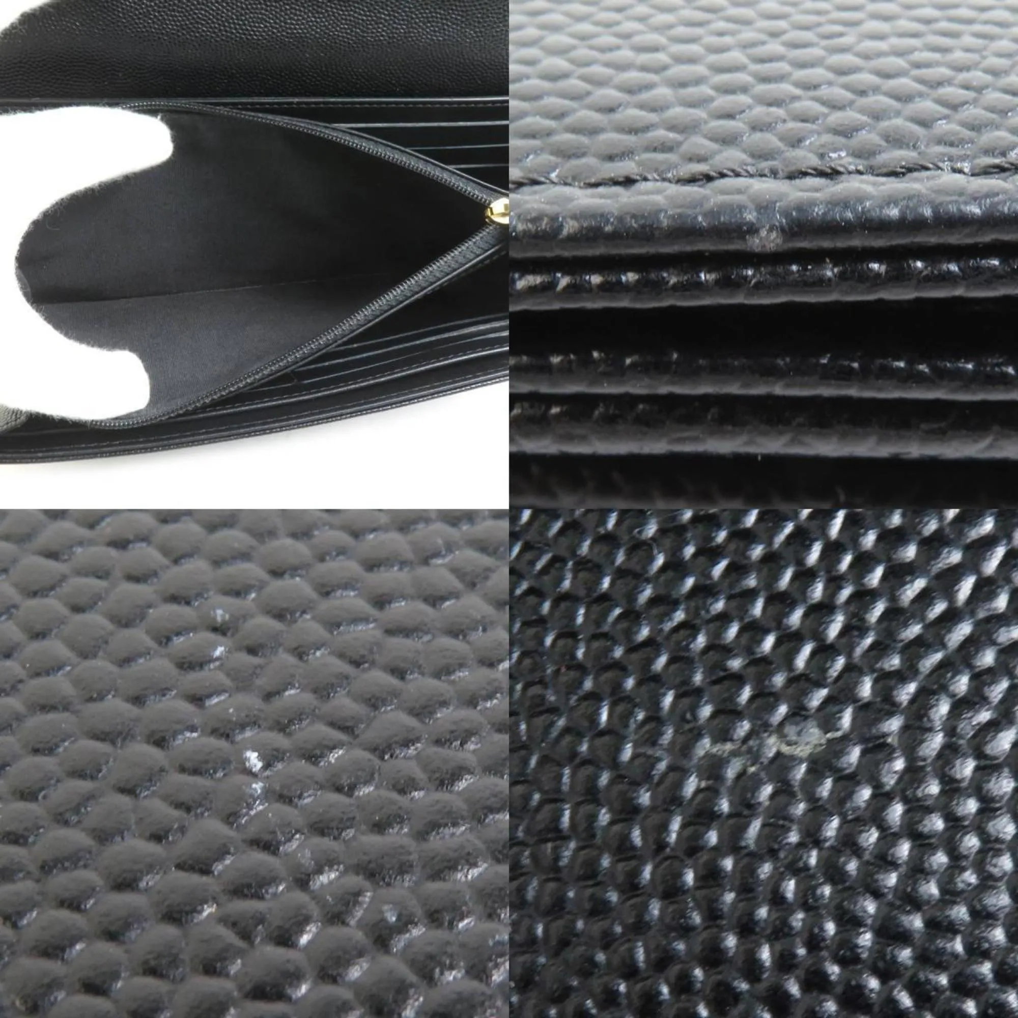 Chanel Grained Calfskin Long Wallet (Bi-Fold) (Pre-Owned)