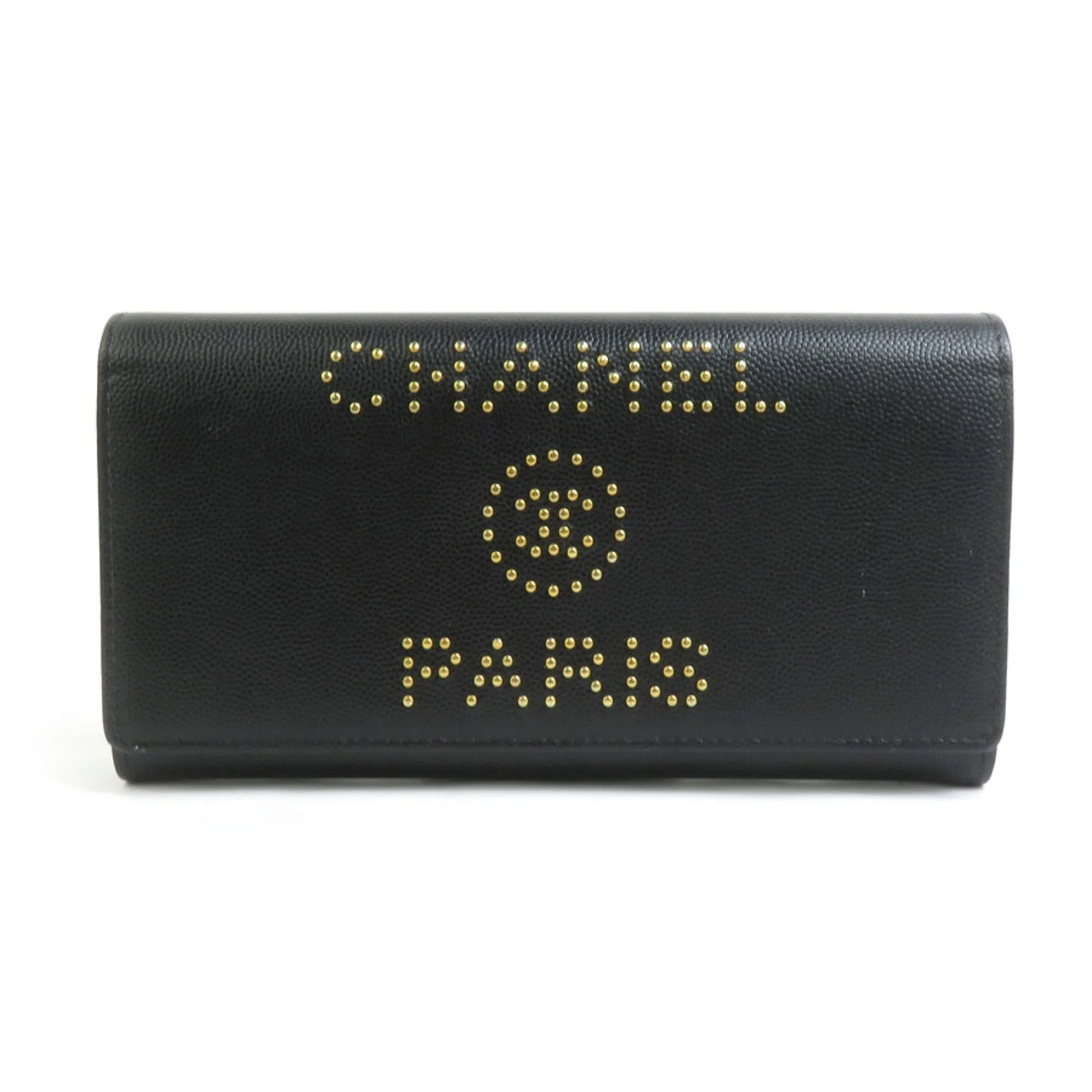 Chanel Grained Calfskin Long Wallet (Bi-Fold) (Pre-Owned)