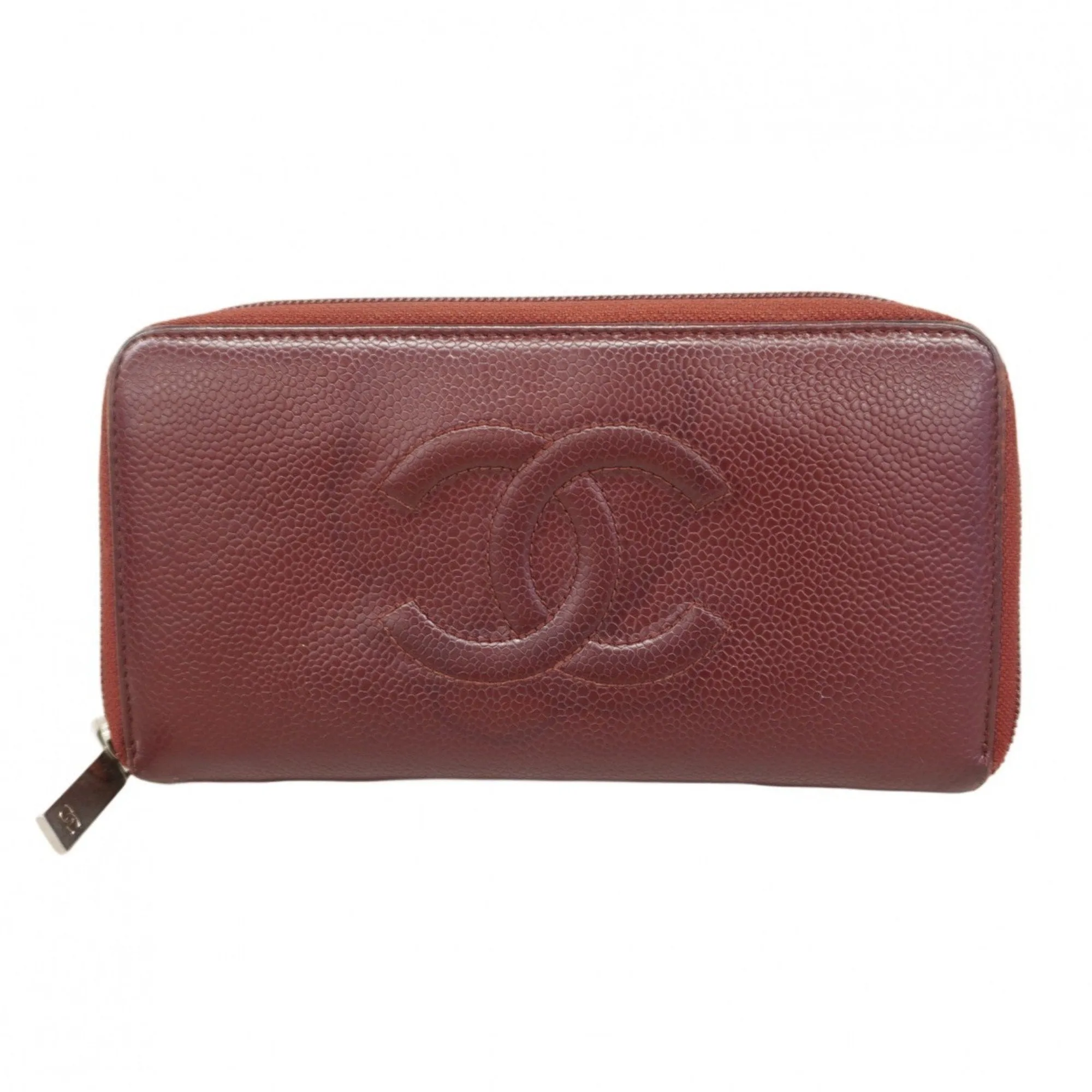 Chanel Grained Calfskin Long Wallet (Bi-Fold) (Pre-Owned)