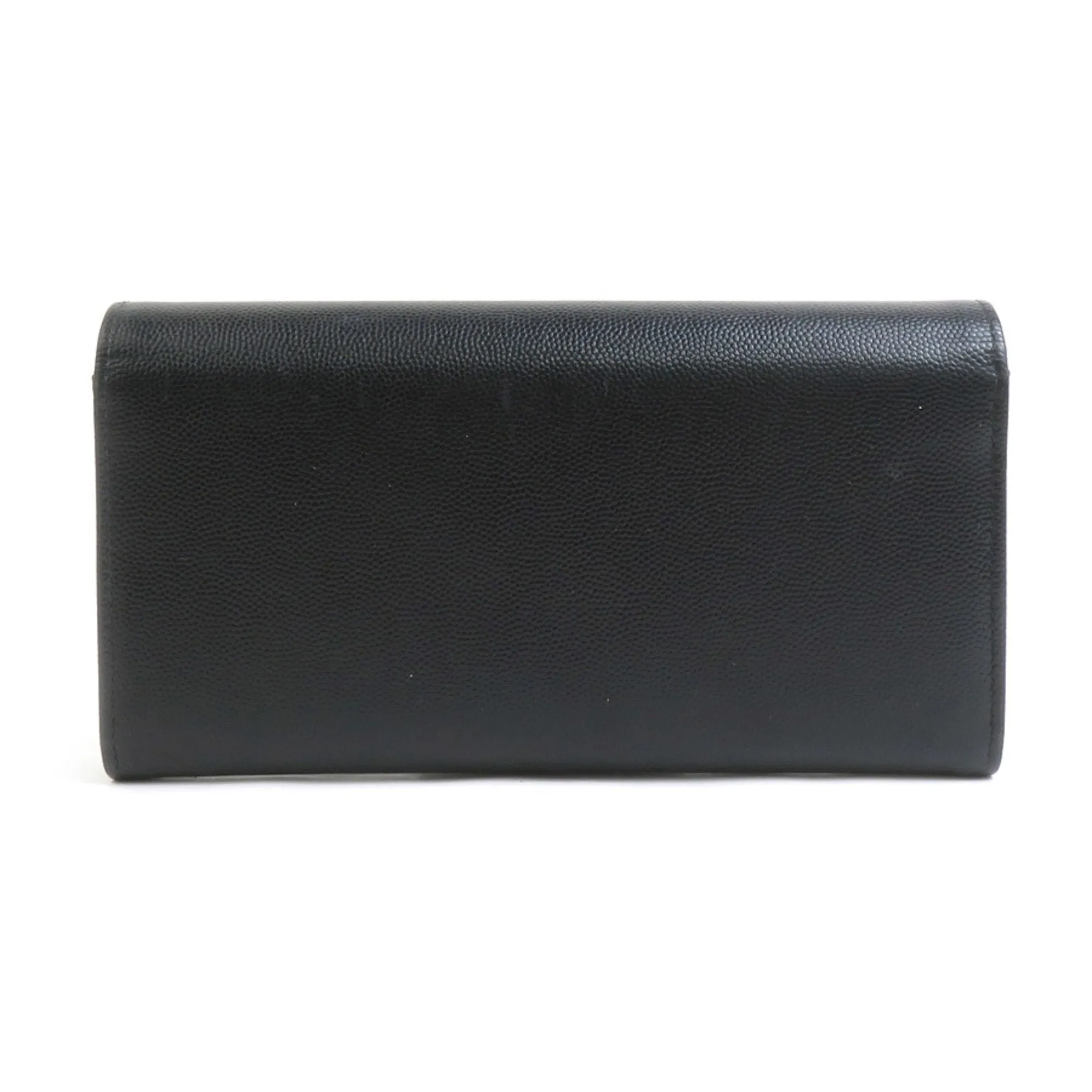 Chanel Grained Calfskin Long Wallet (Bi-Fold) (Pre-Owned)