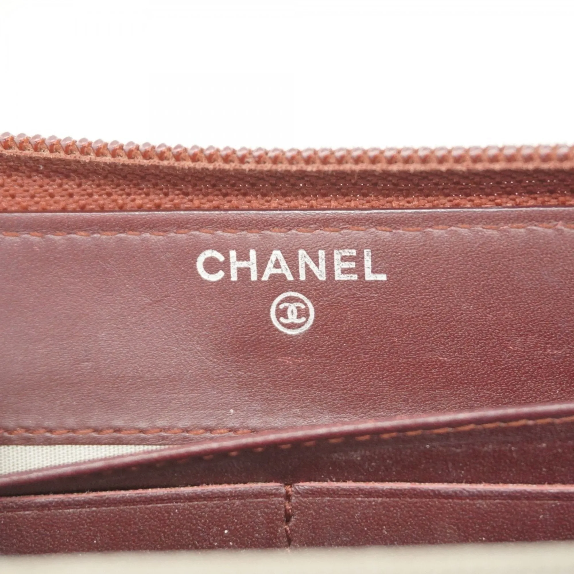 Chanel Grained Calfskin Long Wallet (Bi-Fold) (Pre-Owned)