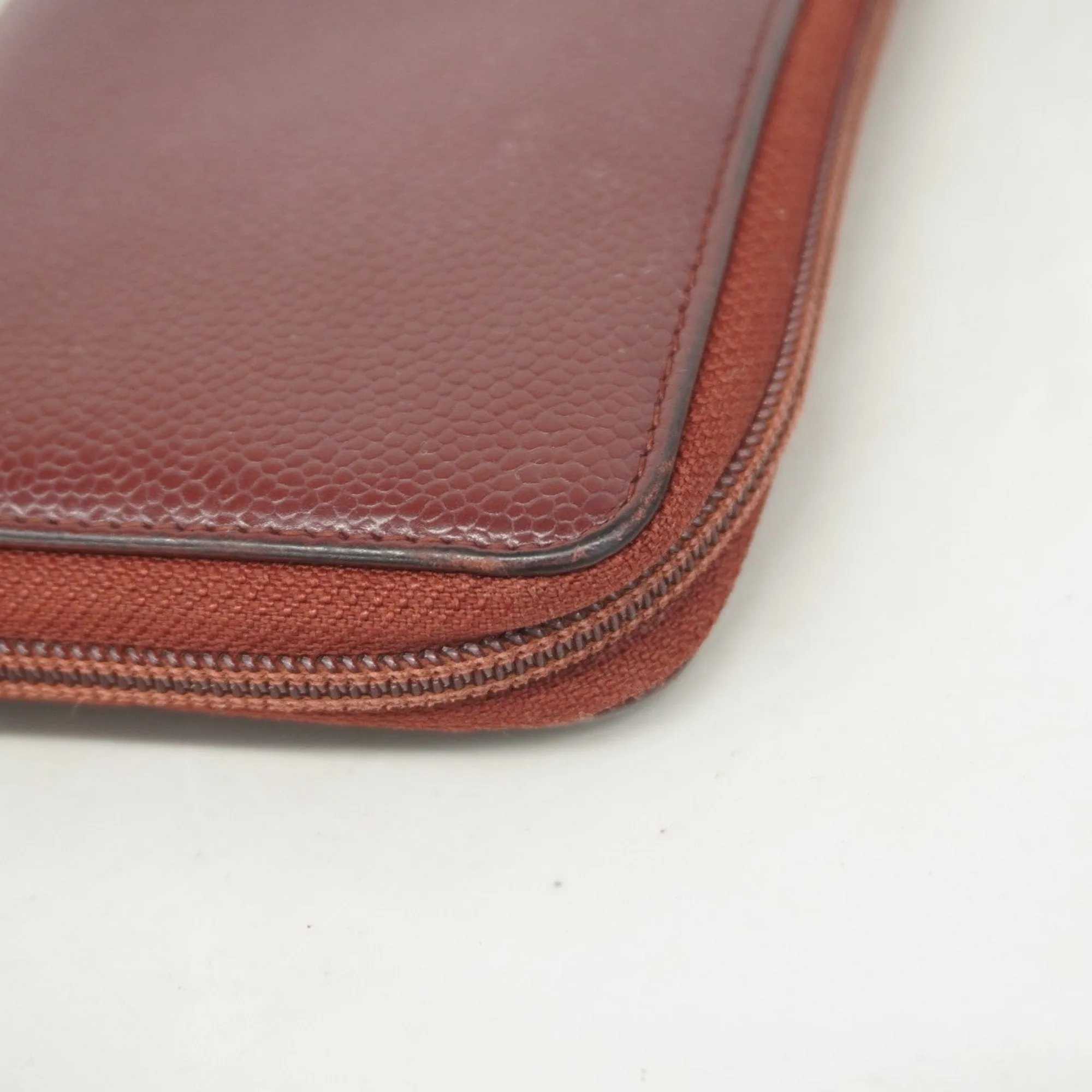 Chanel Grained Calfskin Long Wallet (Bi-Fold) (Pre-Owned)