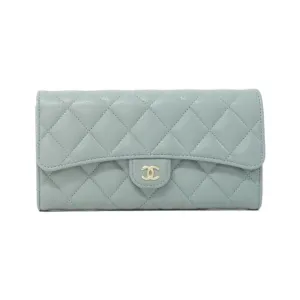 Chanel Grained Calfskin Long Wallet (Bi-Fold) (Pre-Owned)