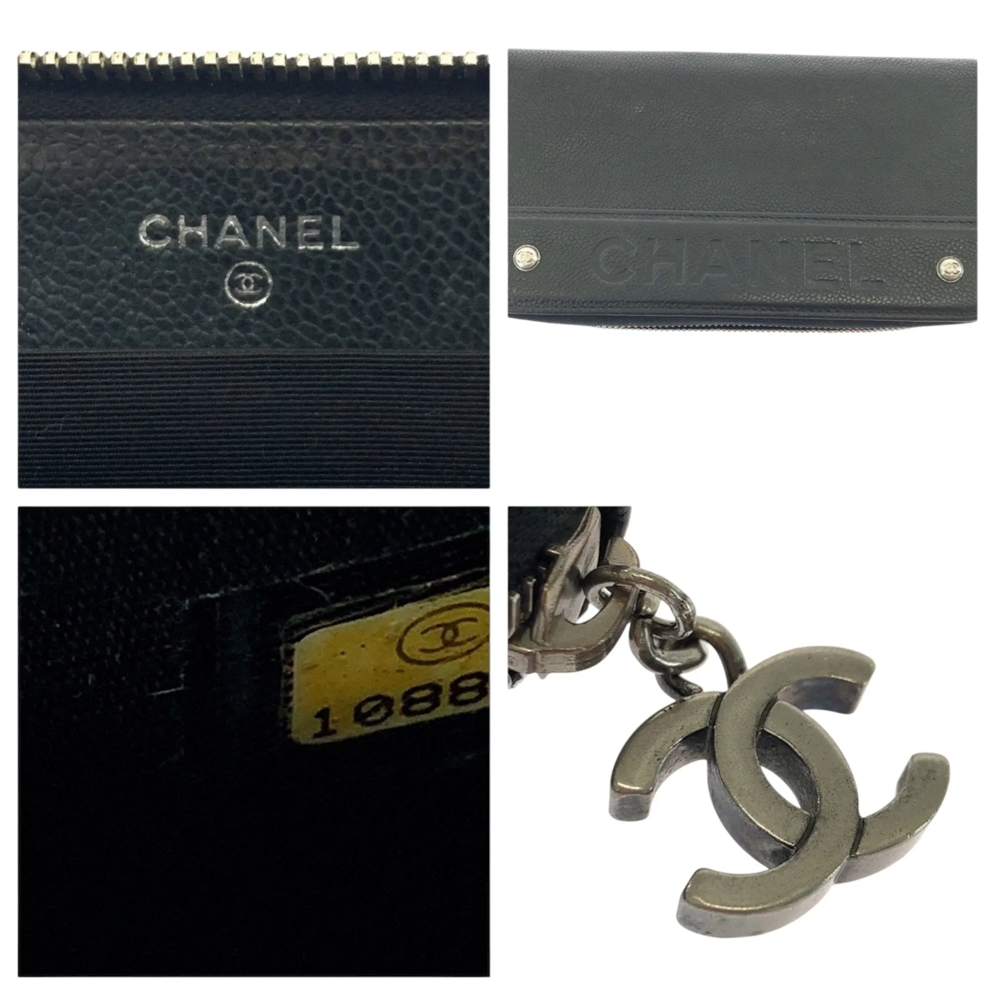 Chanel Grained Calfskin Long Wallet (Bi-Fold) (Pre-Owned)