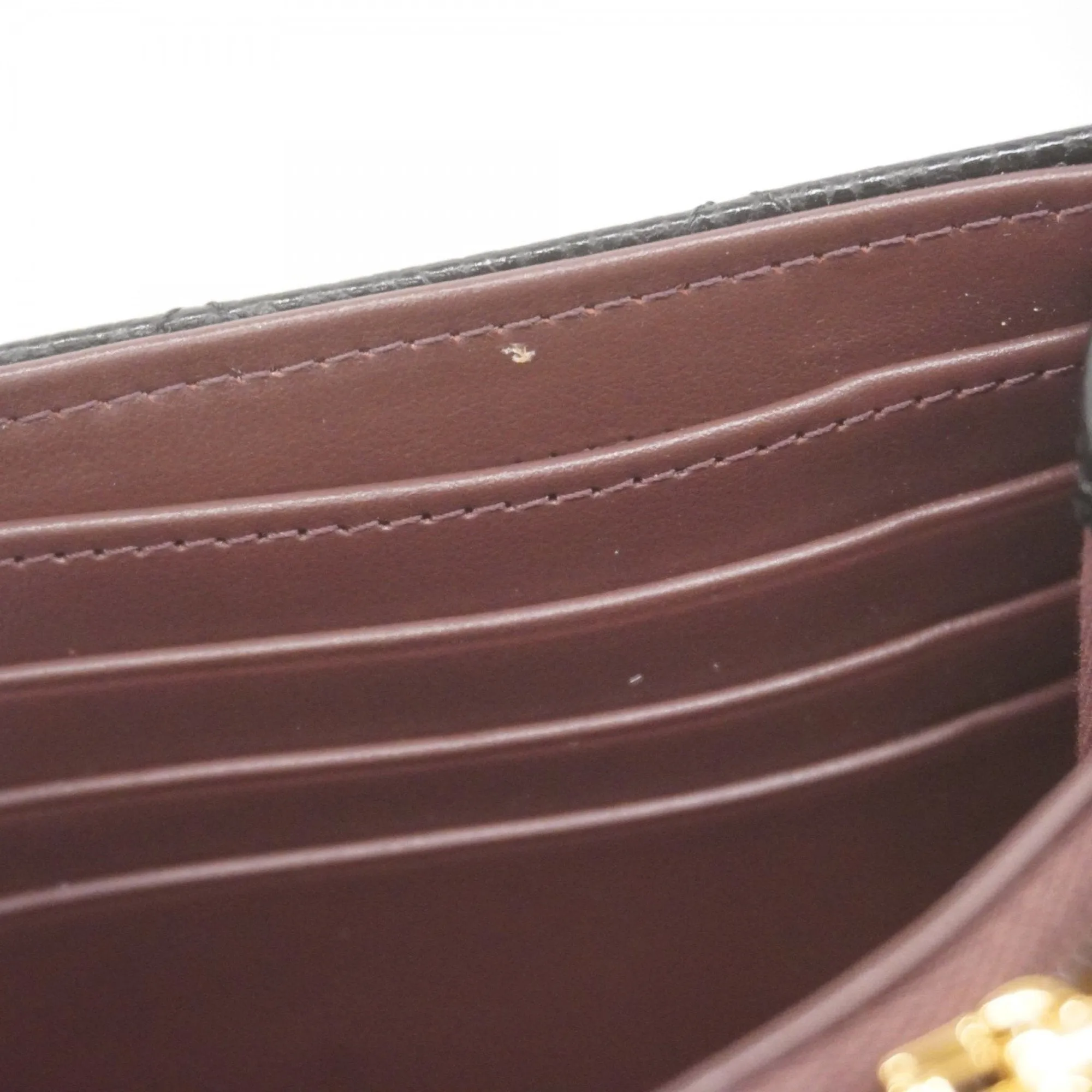 Chanel Grained Calfskin Long Wallet (Bi-Fold) (Pre-Owned)