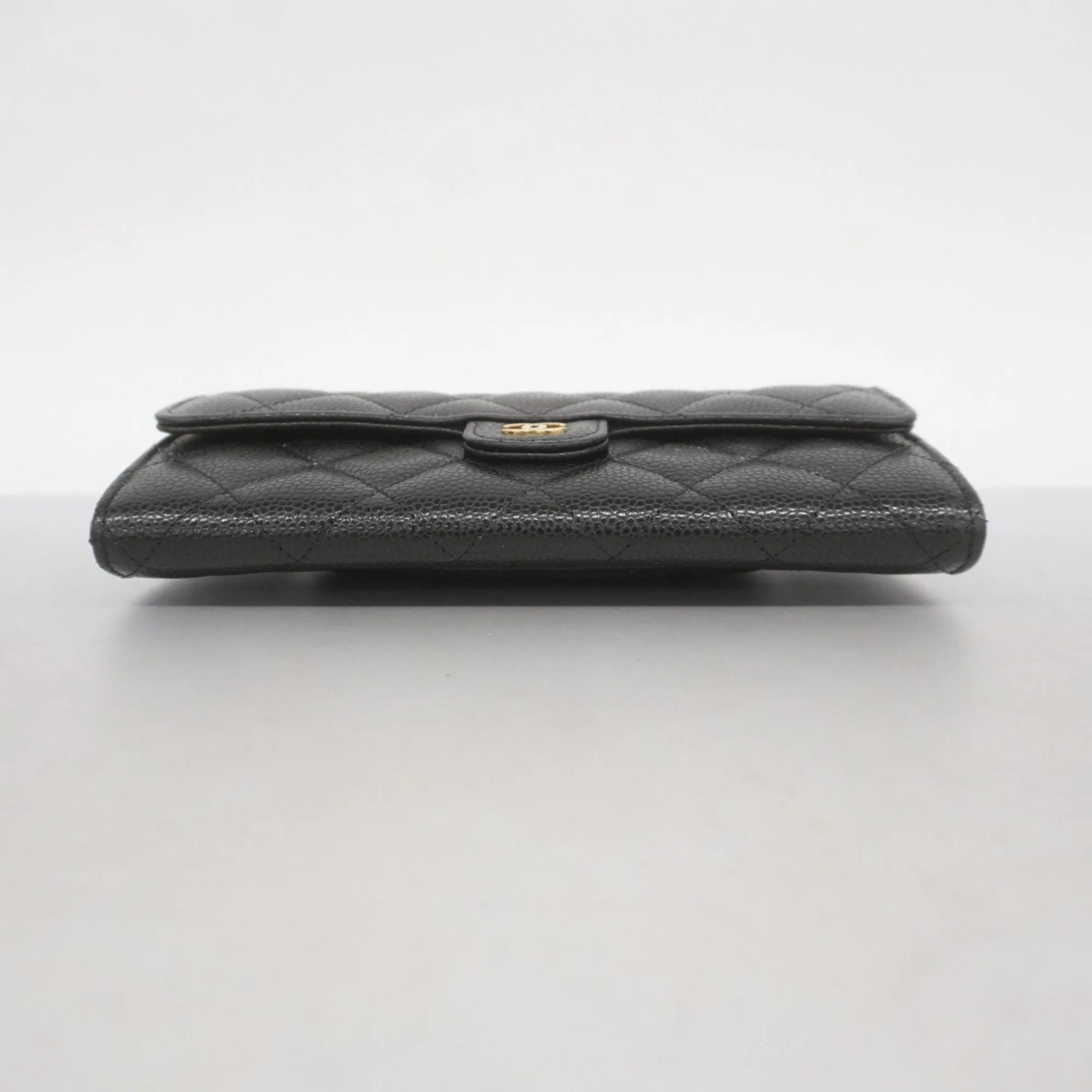 Chanel Grained Calfskin Long Wallet (Bi-Fold) (Pre-Owned)