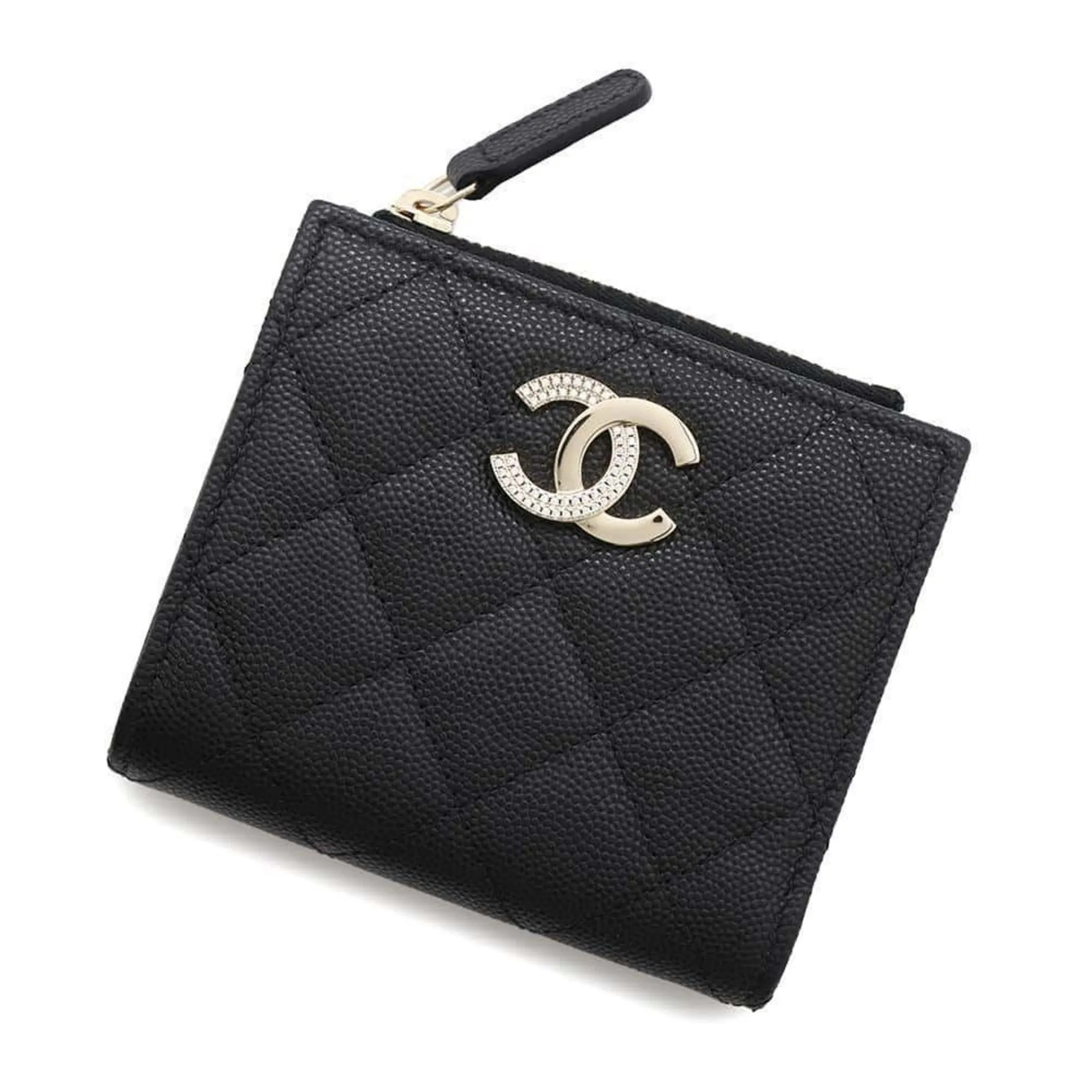 Chanel Grained Calfskin Wallet (Bi-Fold) (Pre-Owned)