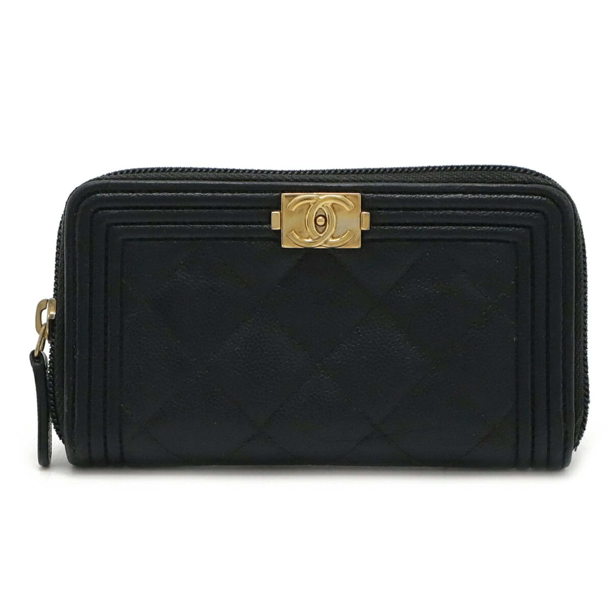 Chanel Grained Calfskin Wallet (Bi-Fold) (Pre-Owned)
