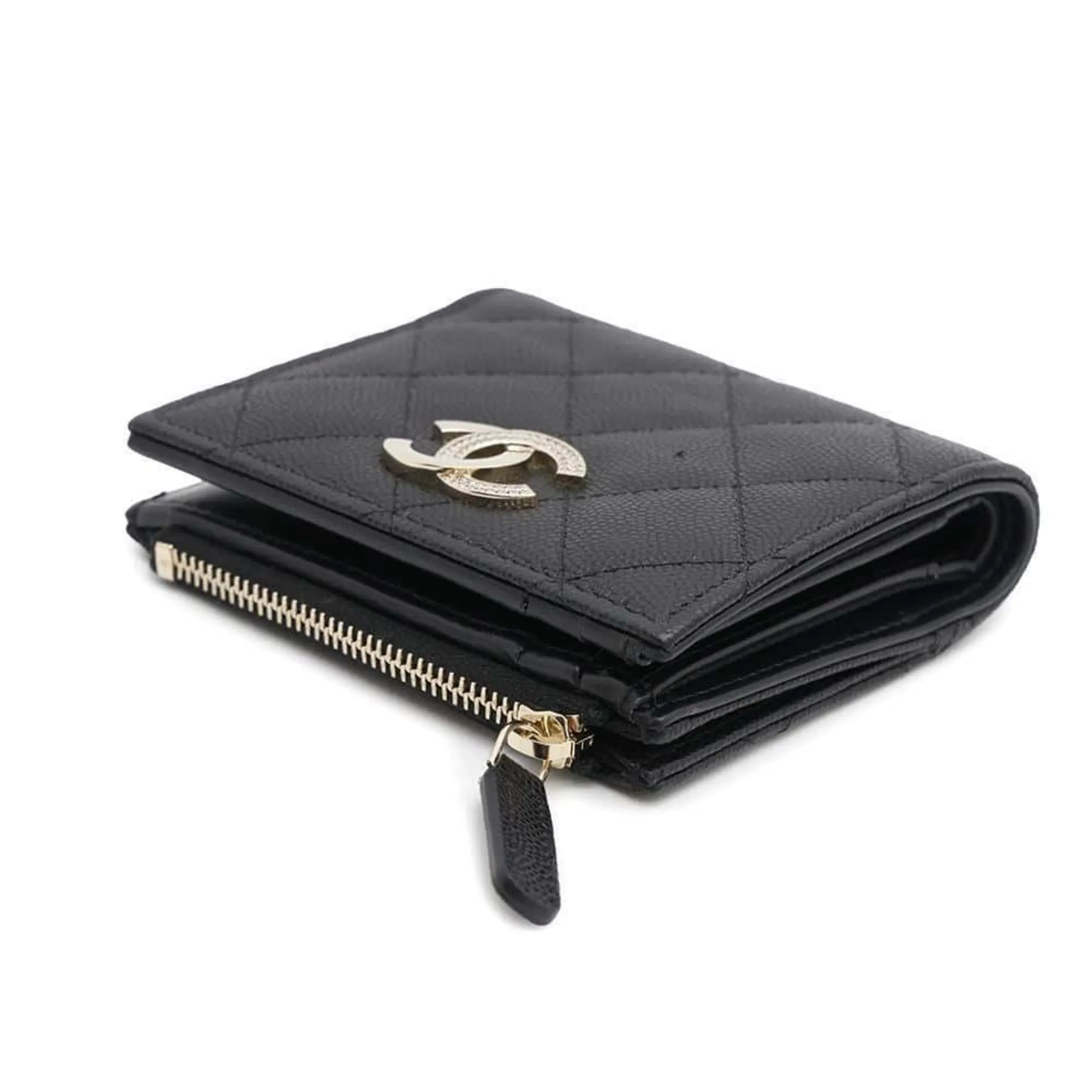 Chanel Grained Calfskin Wallet (Bi-Fold) (Pre-Owned)