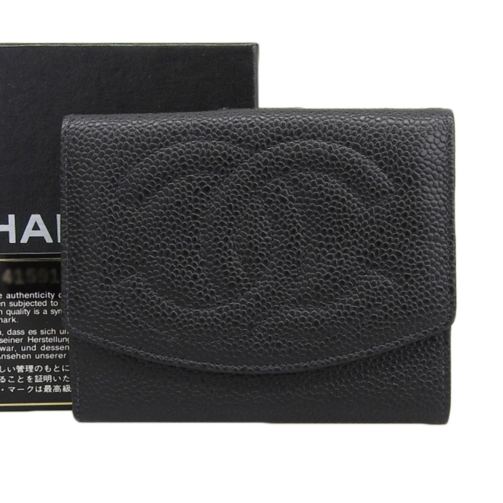 Chanel Grained Calfskin Wallet (Bi-Fold) (Pre-Owned)