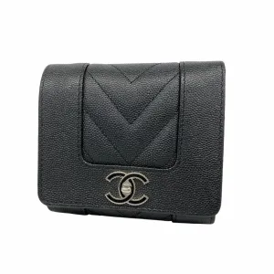 Chanel Grained Calfskin Wallet (Tri-Fold) (Pre-Owned)
