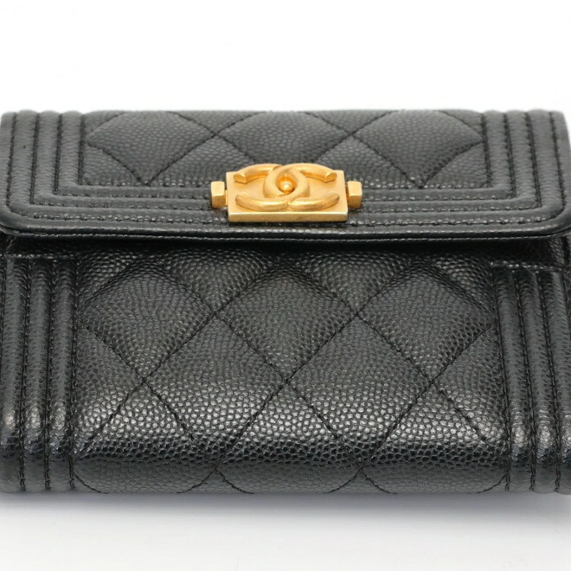 Chanel Grained Calfskin Wallet (Tri-Fold) (Pre-Owned)