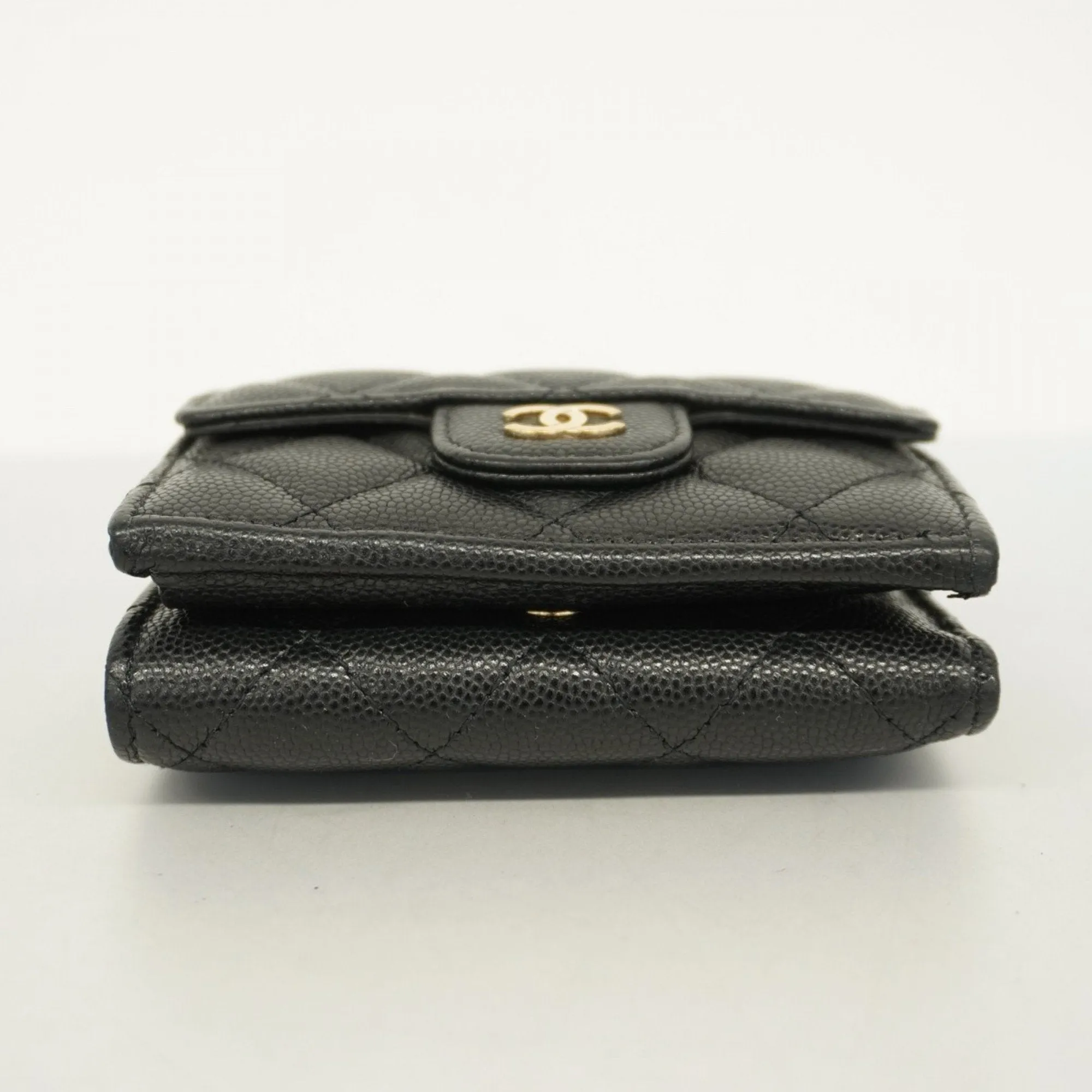 Chanel Grained Calfskin Wallet (Tri-Fold) (Pre-Owned)