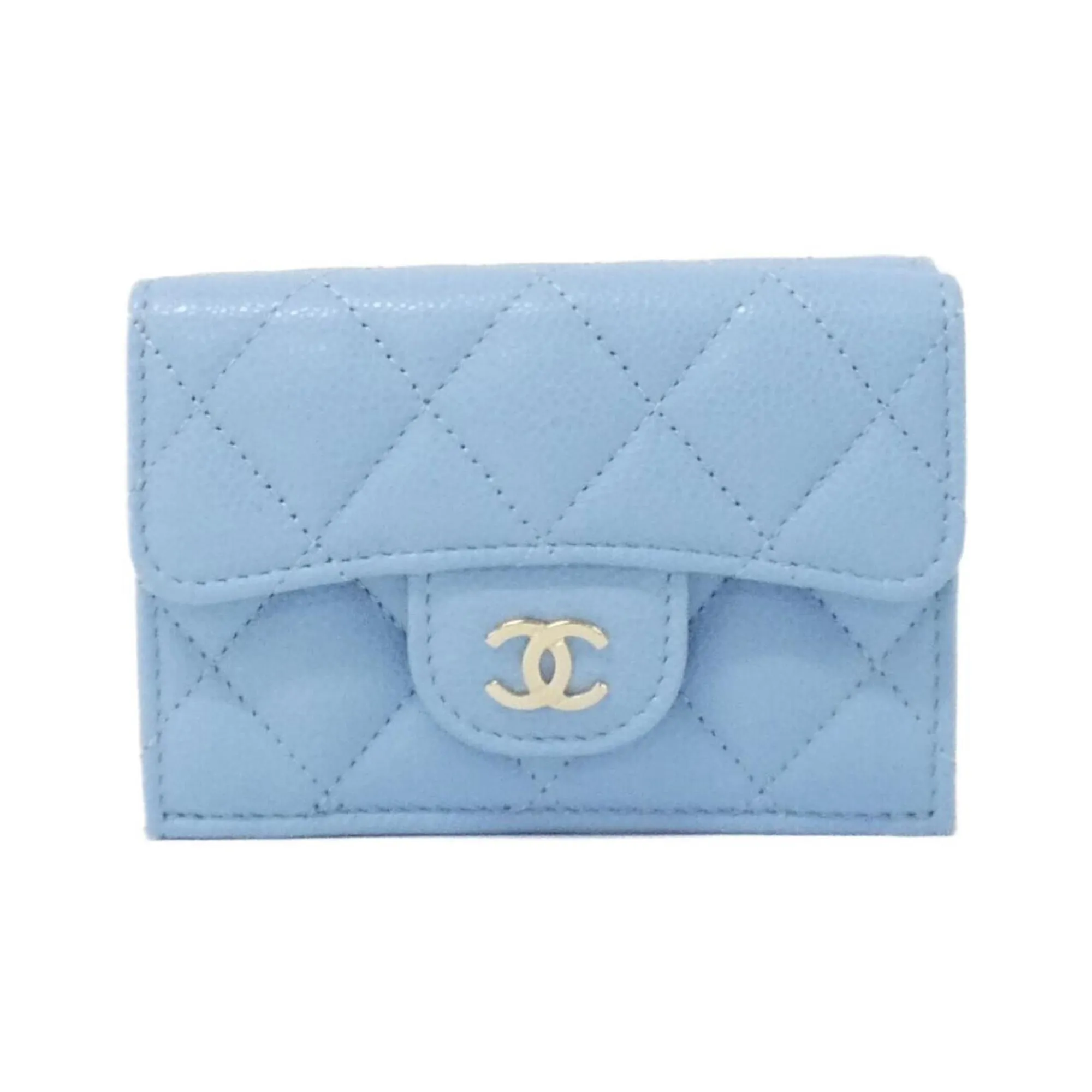 Chanel Grained Calfskin Wallet (Tri-Fold) (Pre-Owned)