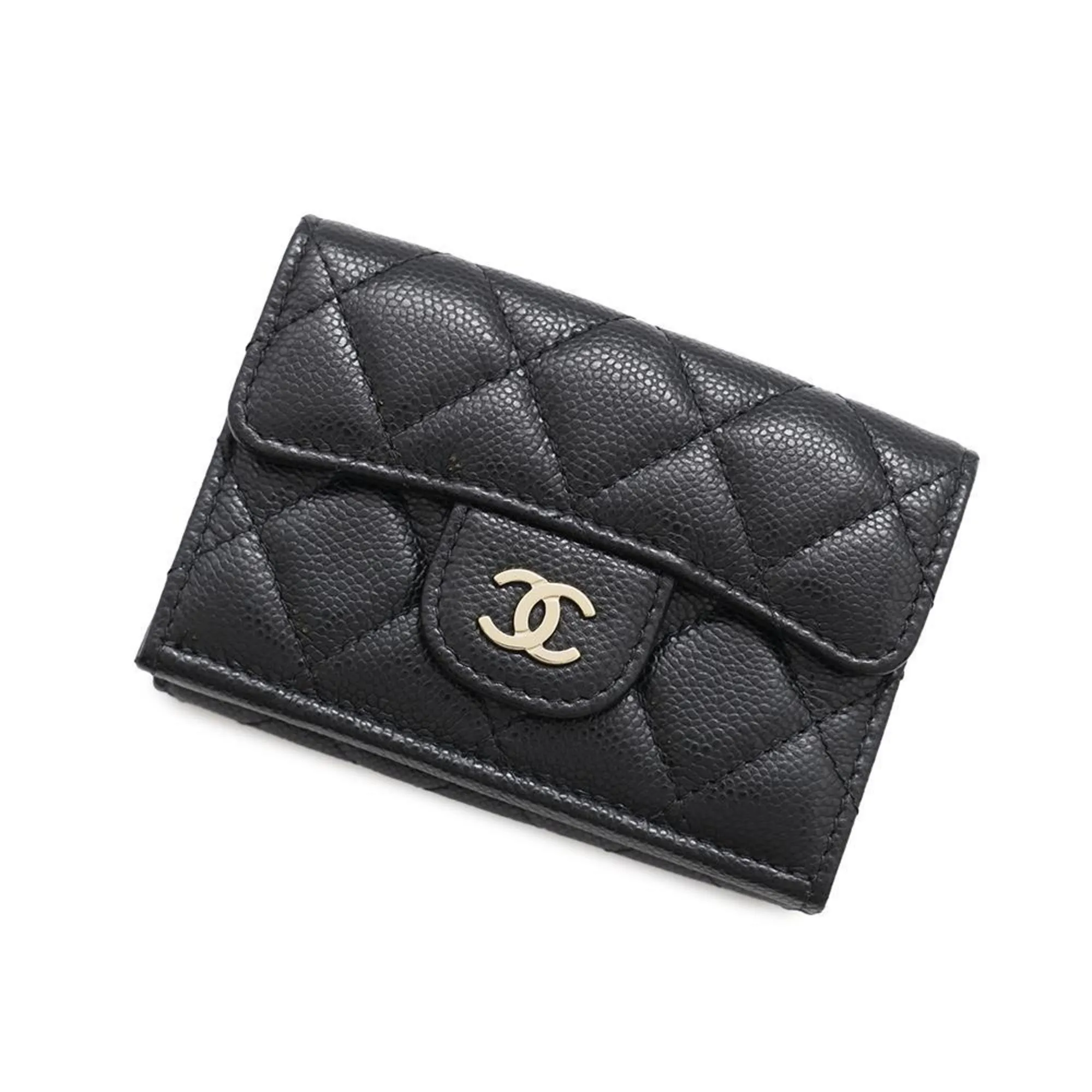 Chanel Grained Calfskin Wallet (Tri-Fold) (Pre-Owned)