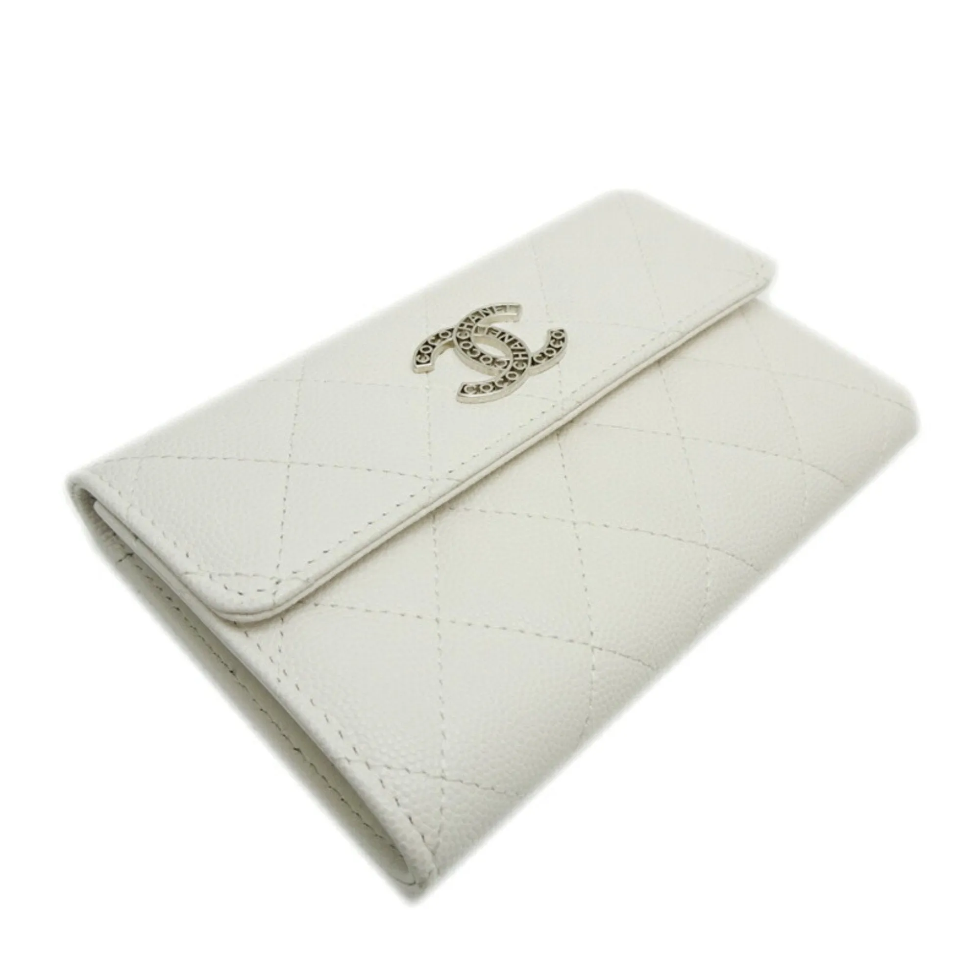 Chanel Grained Calfskin Wallet (Tri-Fold) (Pre-Owned)