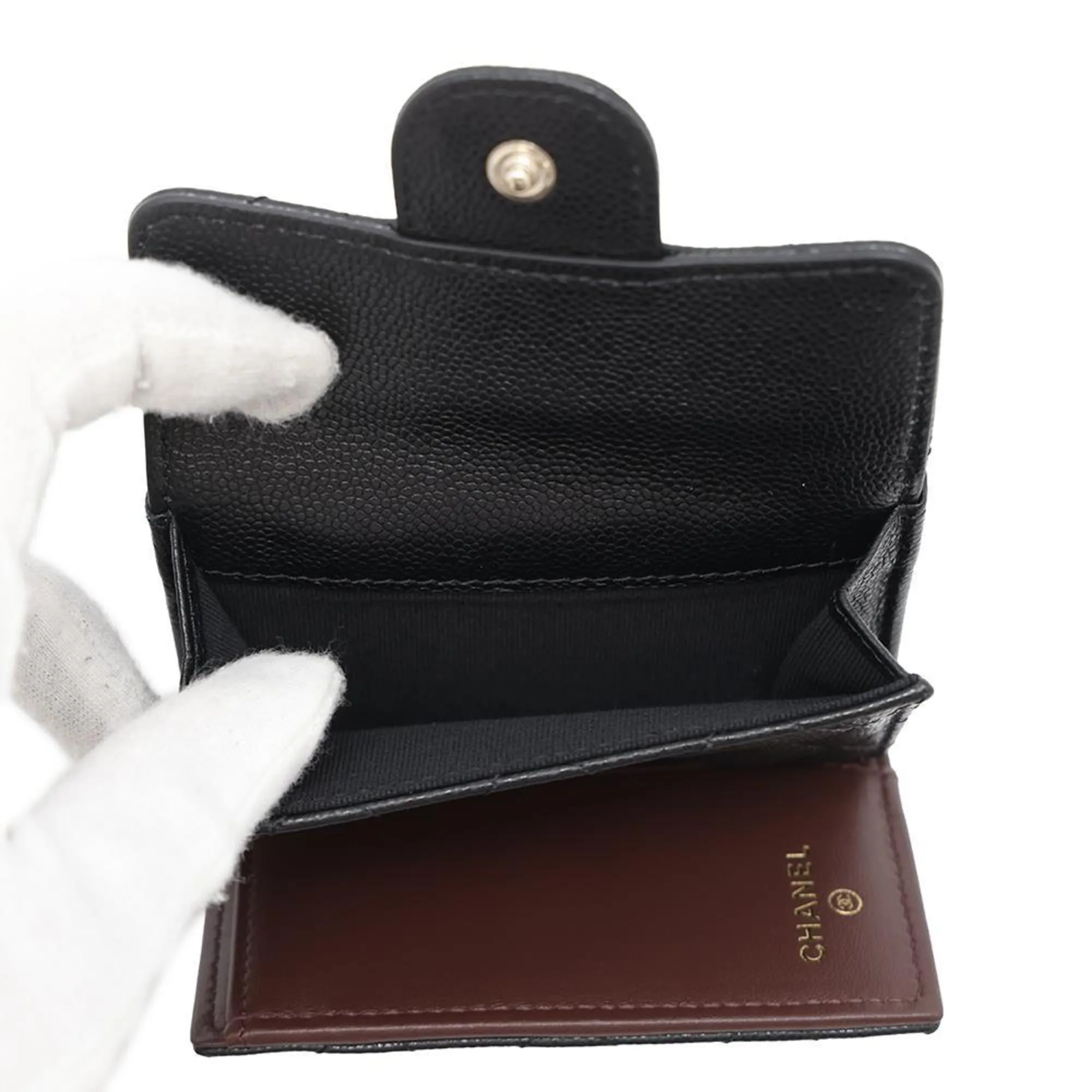 Chanel Grained Calfskin Wallet (Tri-Fold) (Pre-Owned)
