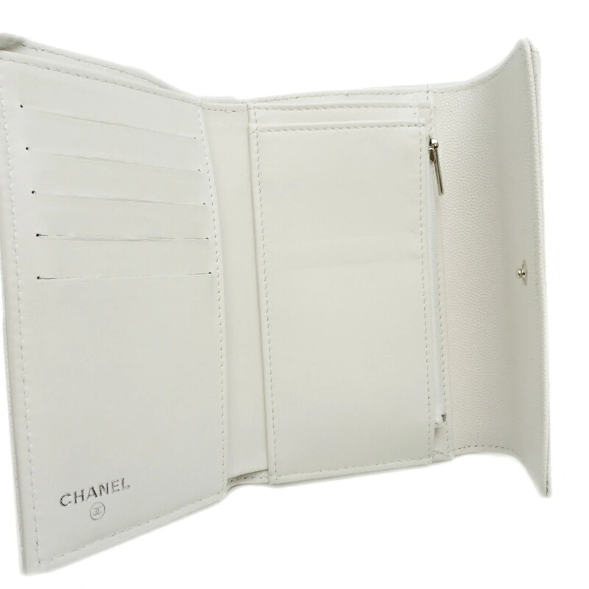Chanel Grained Calfskin Wallet (Tri-Fold) (Pre-Owned)