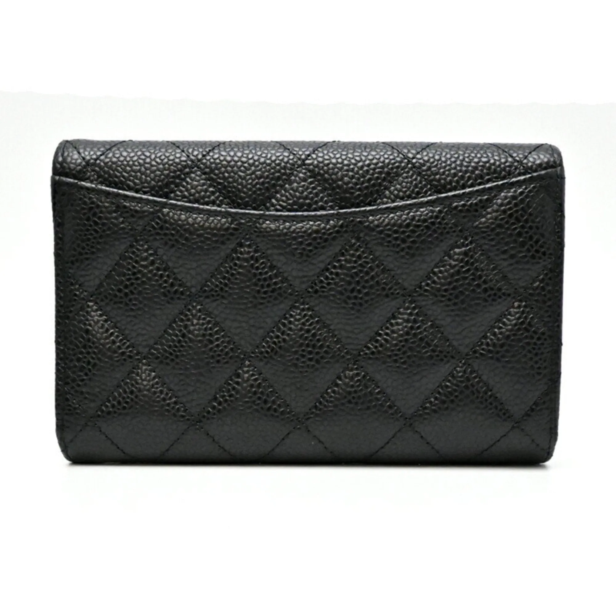Chanel Grained Calfskin Wallet (Tri-Fold) (Pre-Owned)