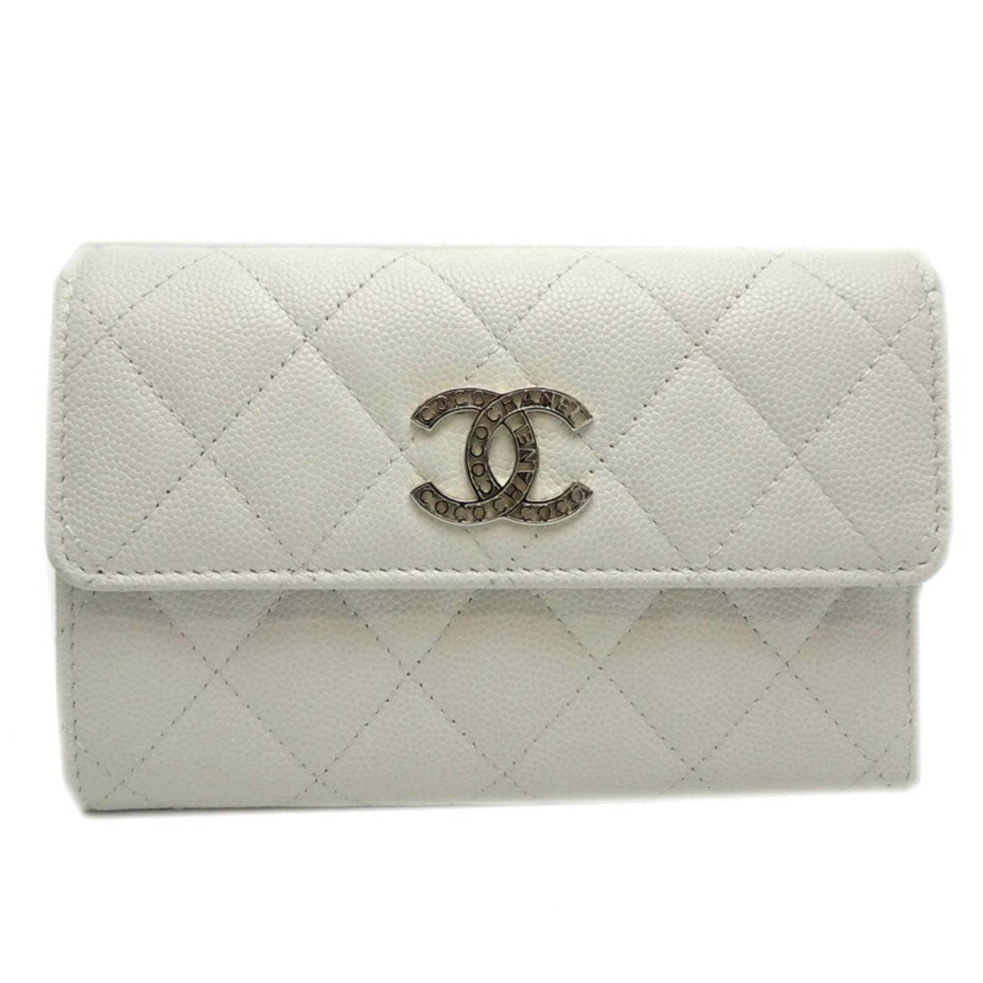 Chanel Grained Calfskin Wallet (Tri-Fold) (Pre-Owned)