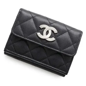 Chanel Grained Calfskin Wallet (Tri-Fold) (Pre-Owned)