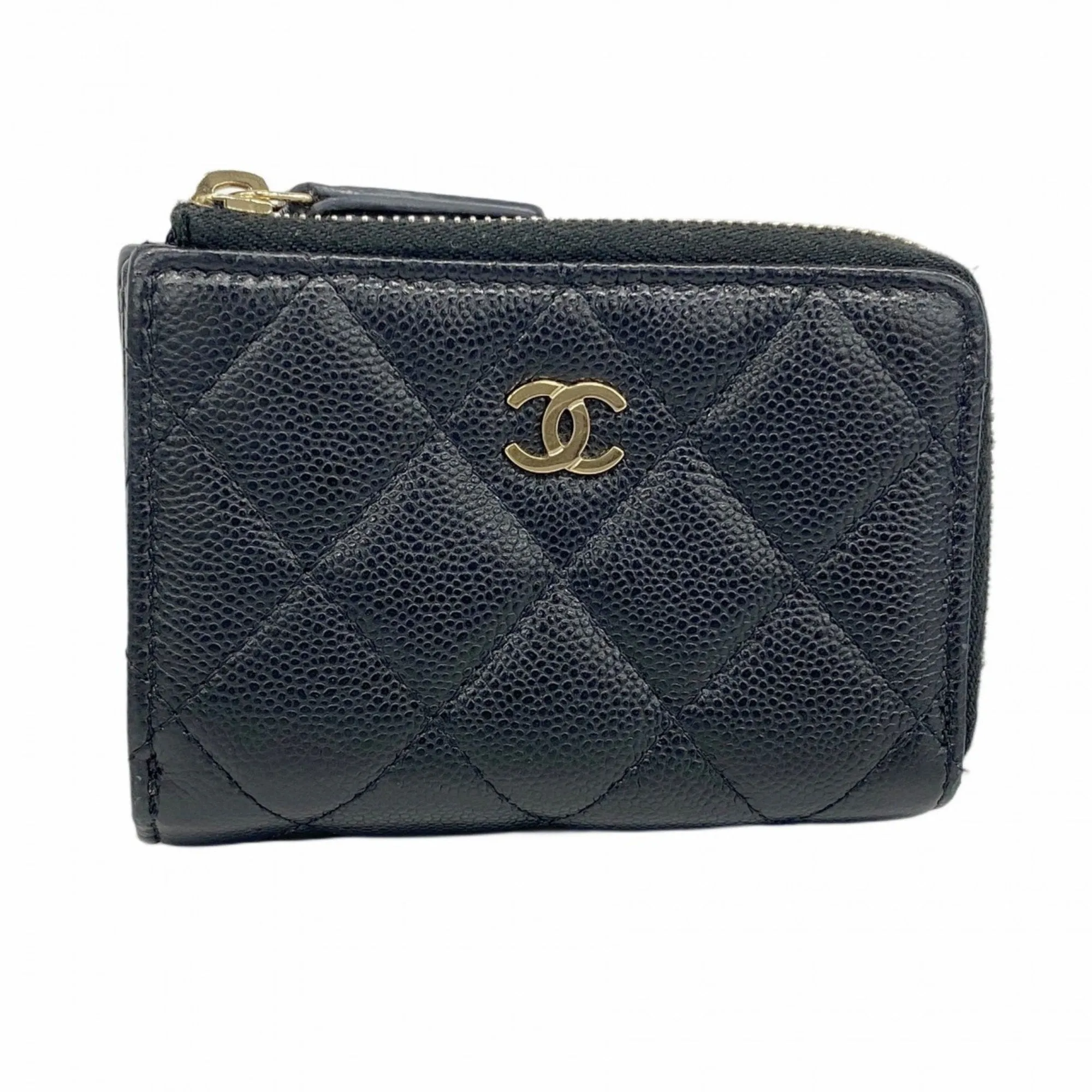 Chanel Grained Calfskin Wallet (Tri-Fold) (Pre-Owned)