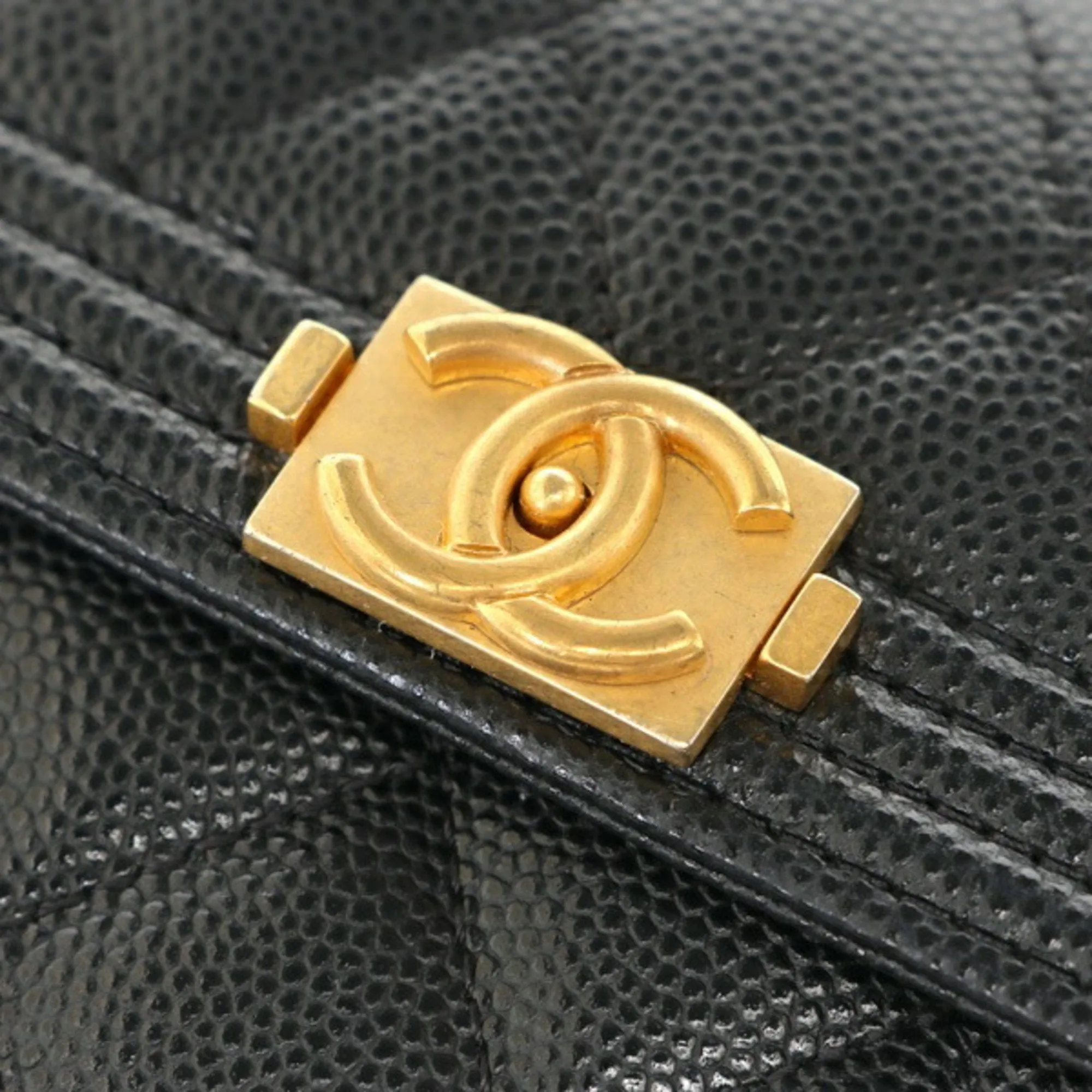Chanel Grained Calfskin Wallet (Tri-Fold) (Pre-Owned)