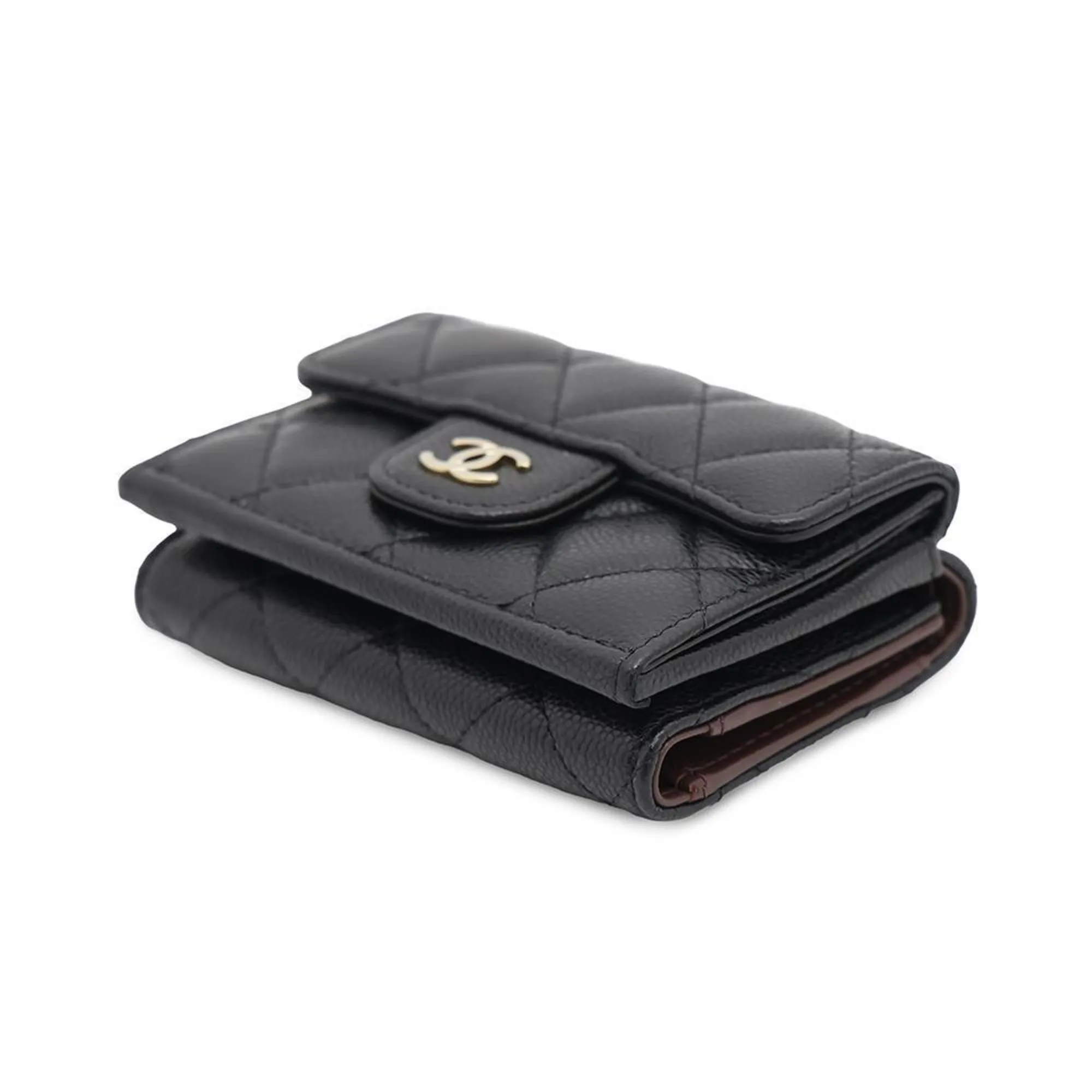 Chanel Grained Calfskin Wallet (Tri-Fold) (Pre-Owned)