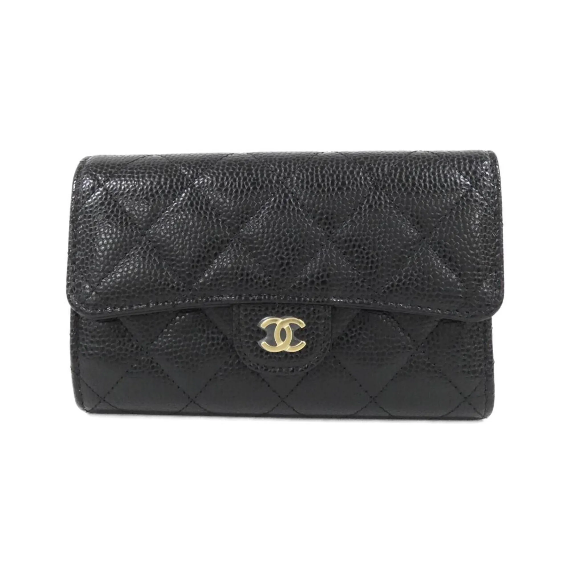 Chanel  Grained Calfskin Wallet (Tri-Fold) (Pre-Owned)