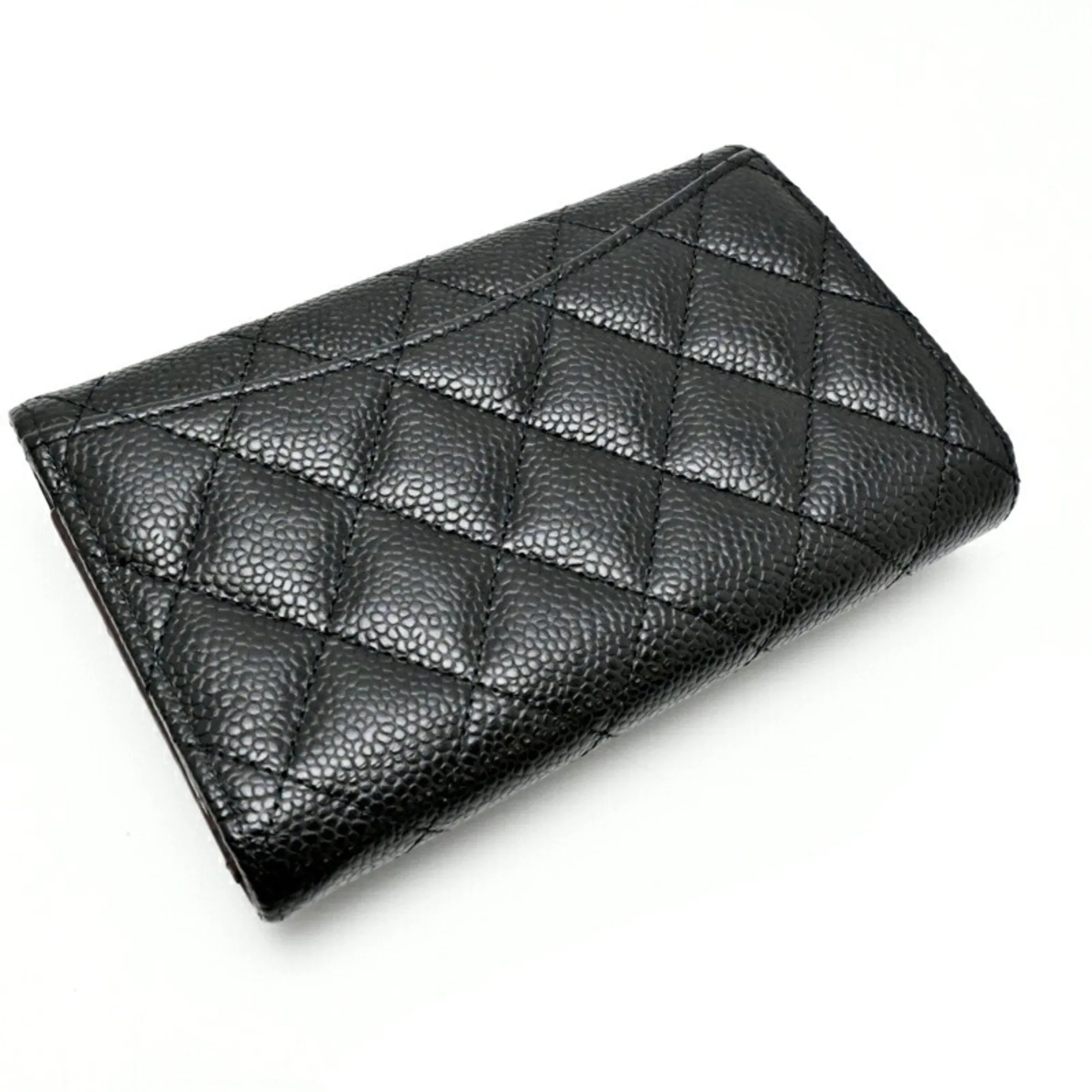 Chanel Grained Calfskin Wallet (Tri-Fold) (Pre-Owned)
