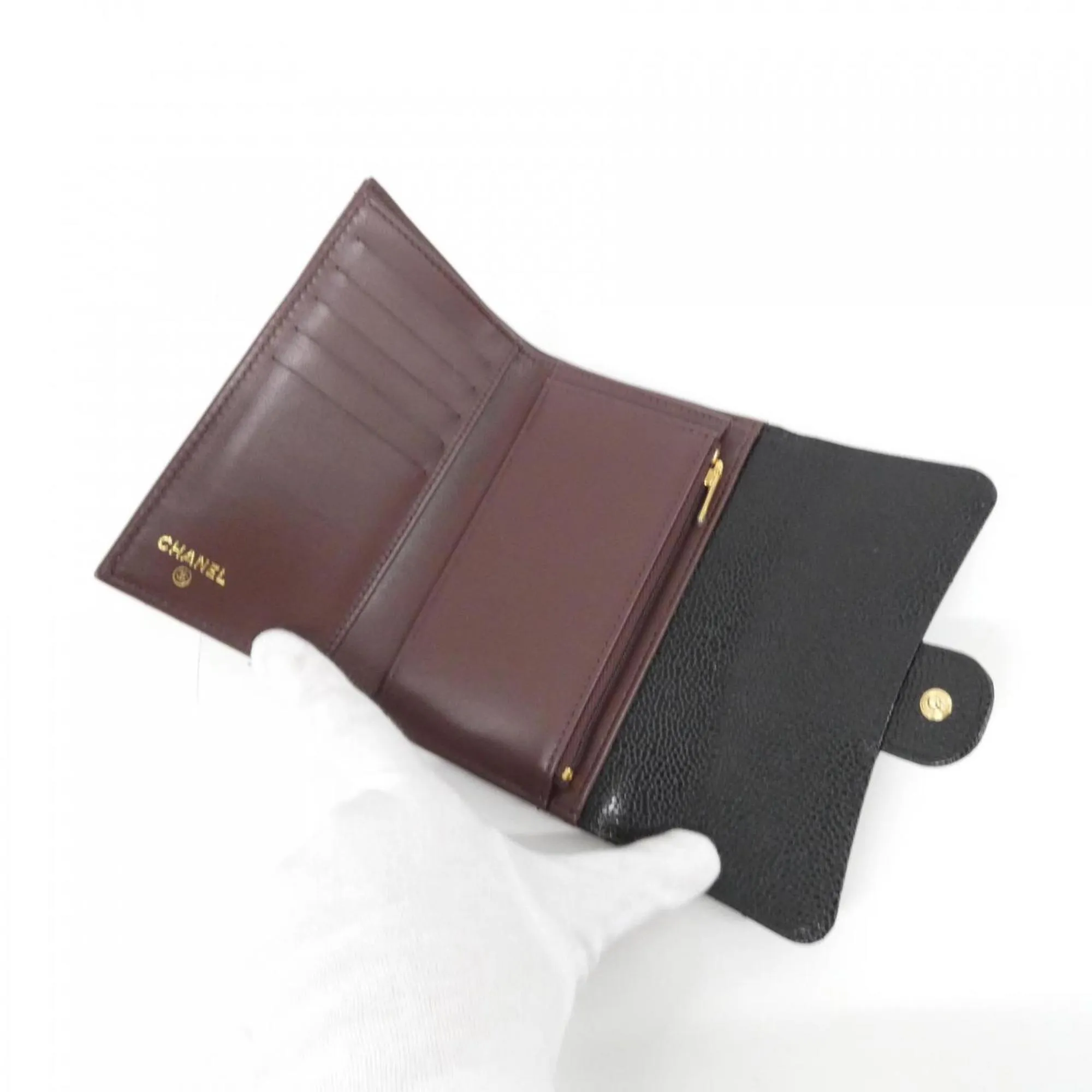 Chanel  Grained Calfskin Wallet (Tri-Fold) (Pre-Owned)