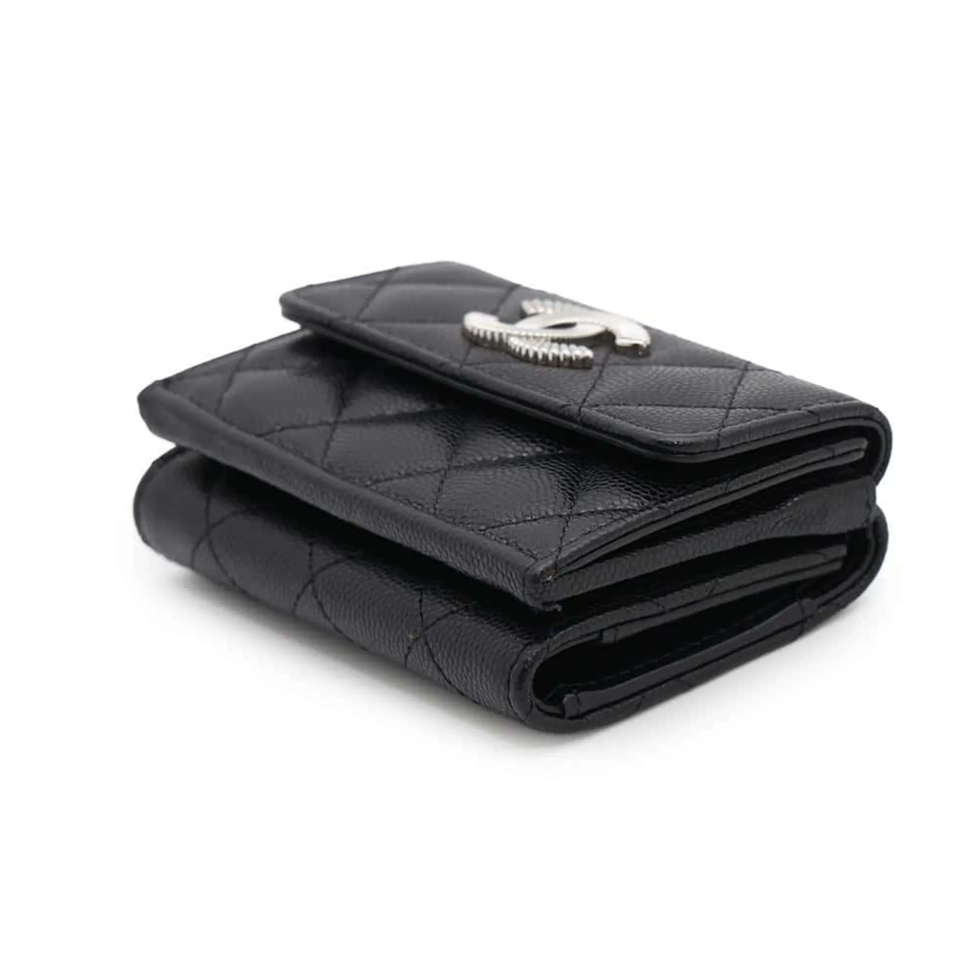 Chanel Grained Calfskin Wallet (Tri-Fold) (Pre-Owned)