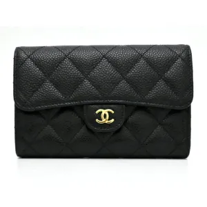 Chanel Grained Calfskin Wallet (Tri-Fold) (Pre-Owned)
