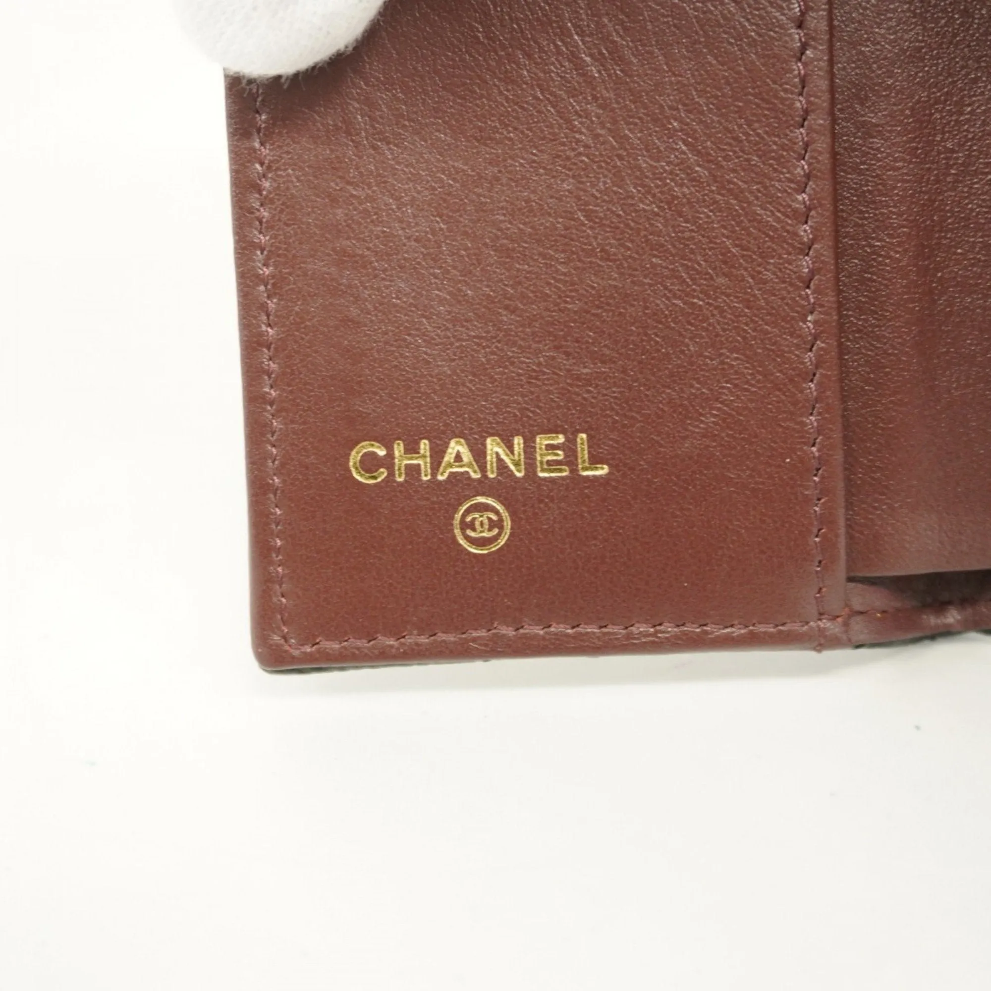 Chanel Grained Calfskin Wallet (Tri-Fold) (Pre-Owned)