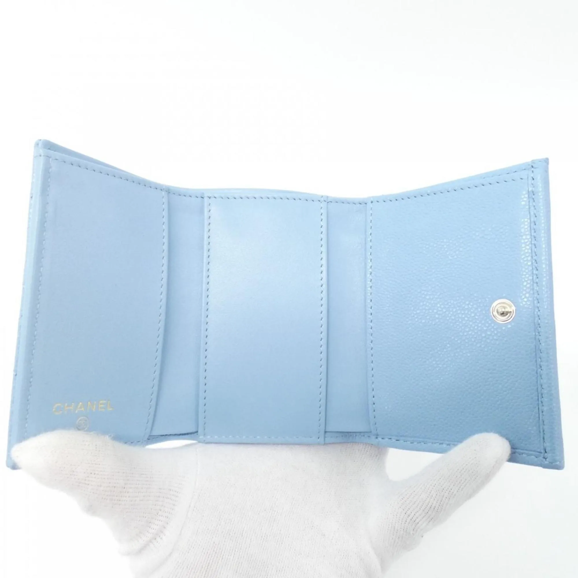 Chanel Grained Calfskin Wallet (Tri-Fold) (Pre-Owned)