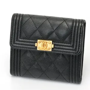 Chanel Grained Calfskin Wallet (Tri-Fold) (Pre-Owned)