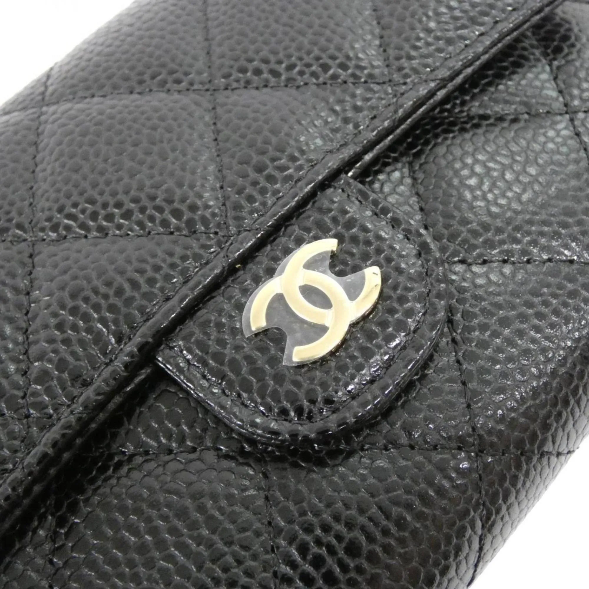 Chanel  Grained Calfskin Wallet (Tri-Fold) (Pre-Owned)