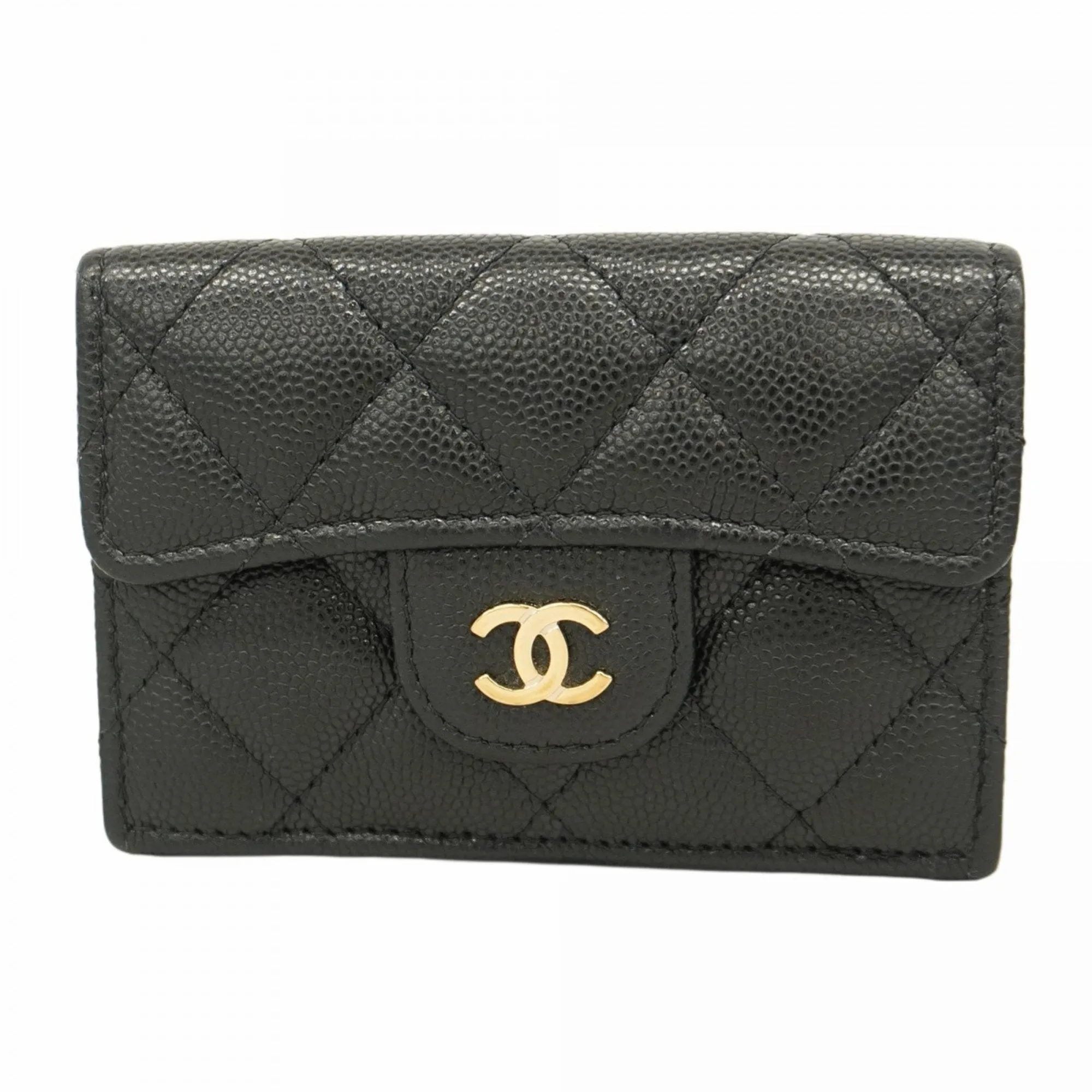 Chanel Grained Calfskin Wallet (Tri-Fold) (Pre-Owned)