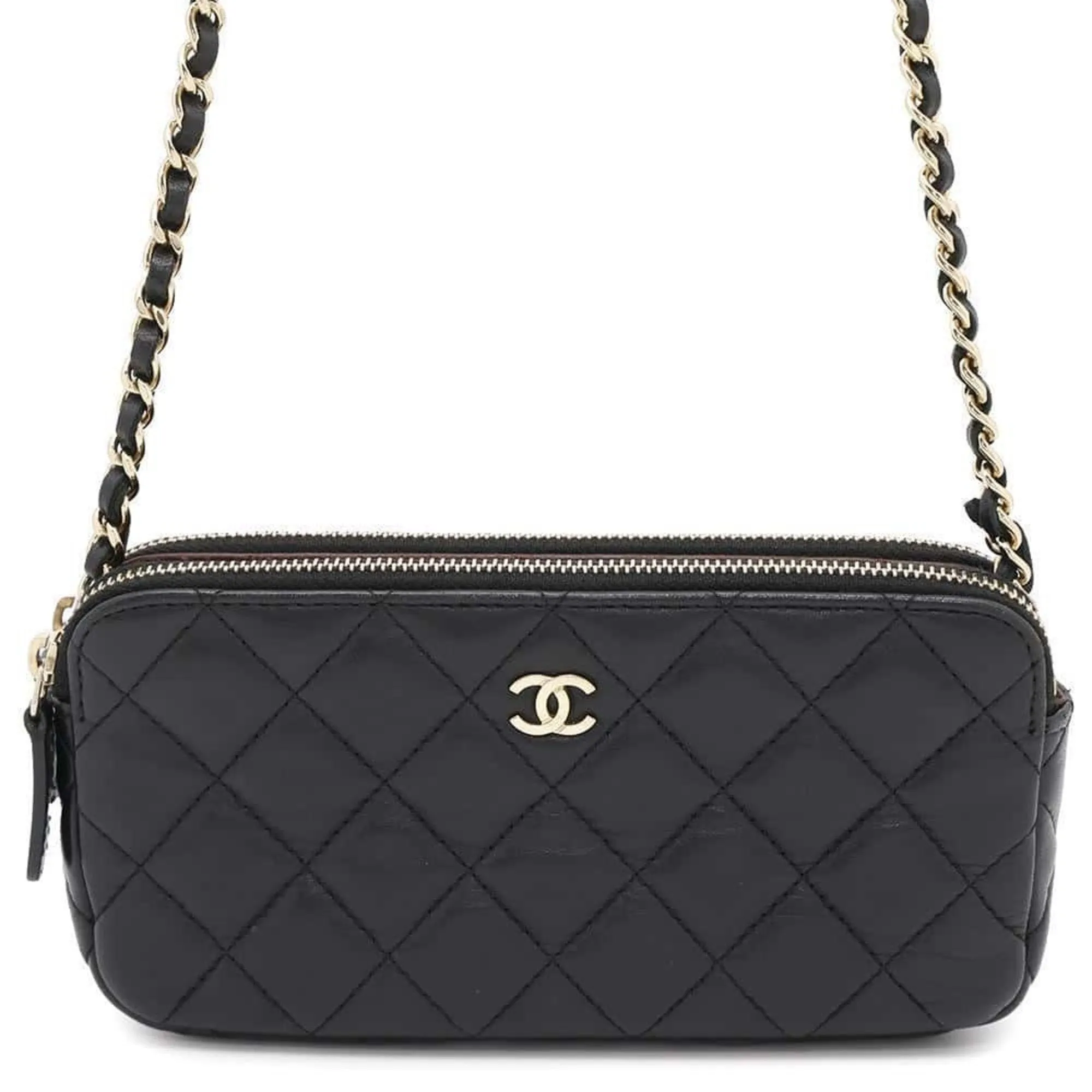 Chanel Leather Chain/Shoulder Wallet (Pre-Owned)